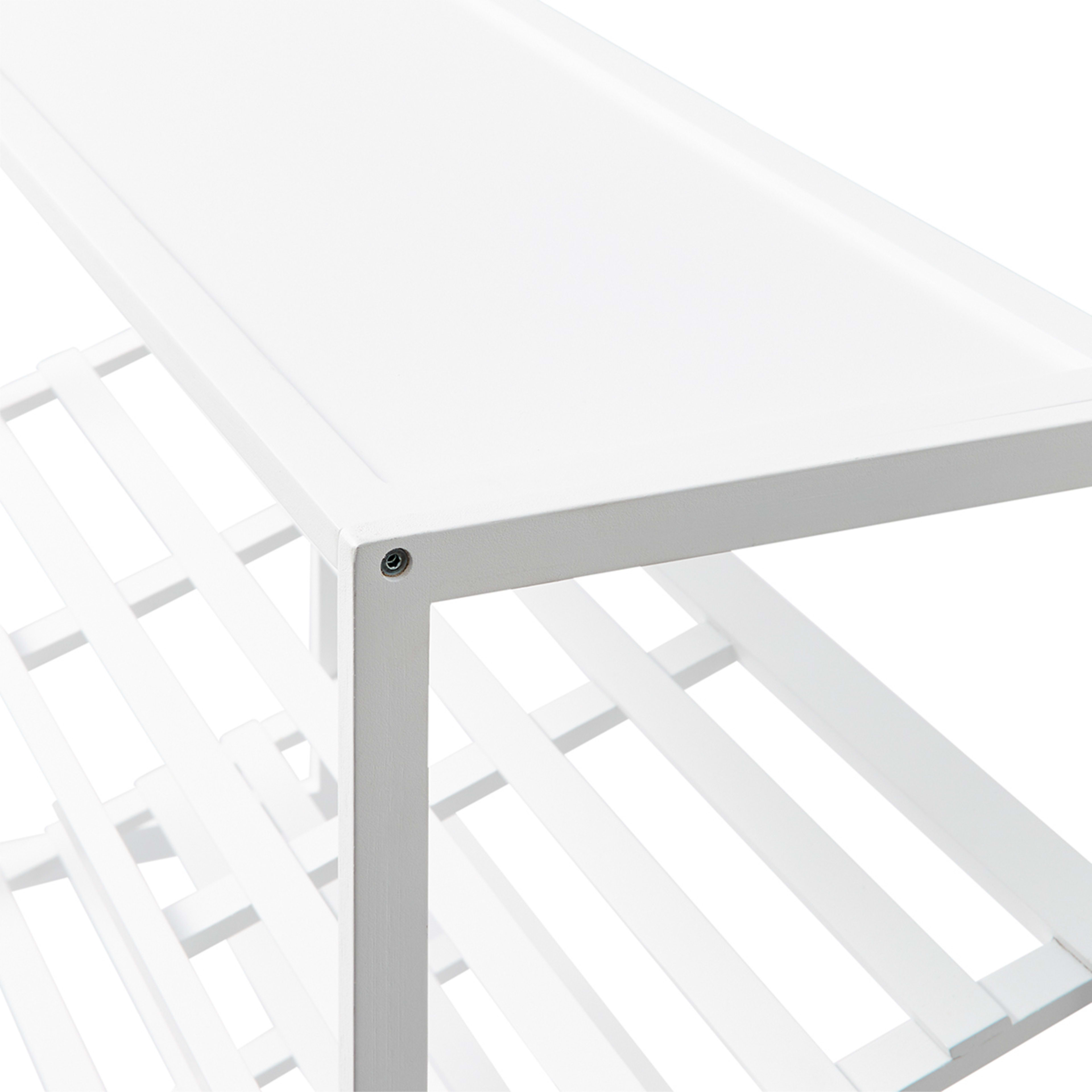 9 5 Tier White Bamboo Shoe Rack, 9 of 9