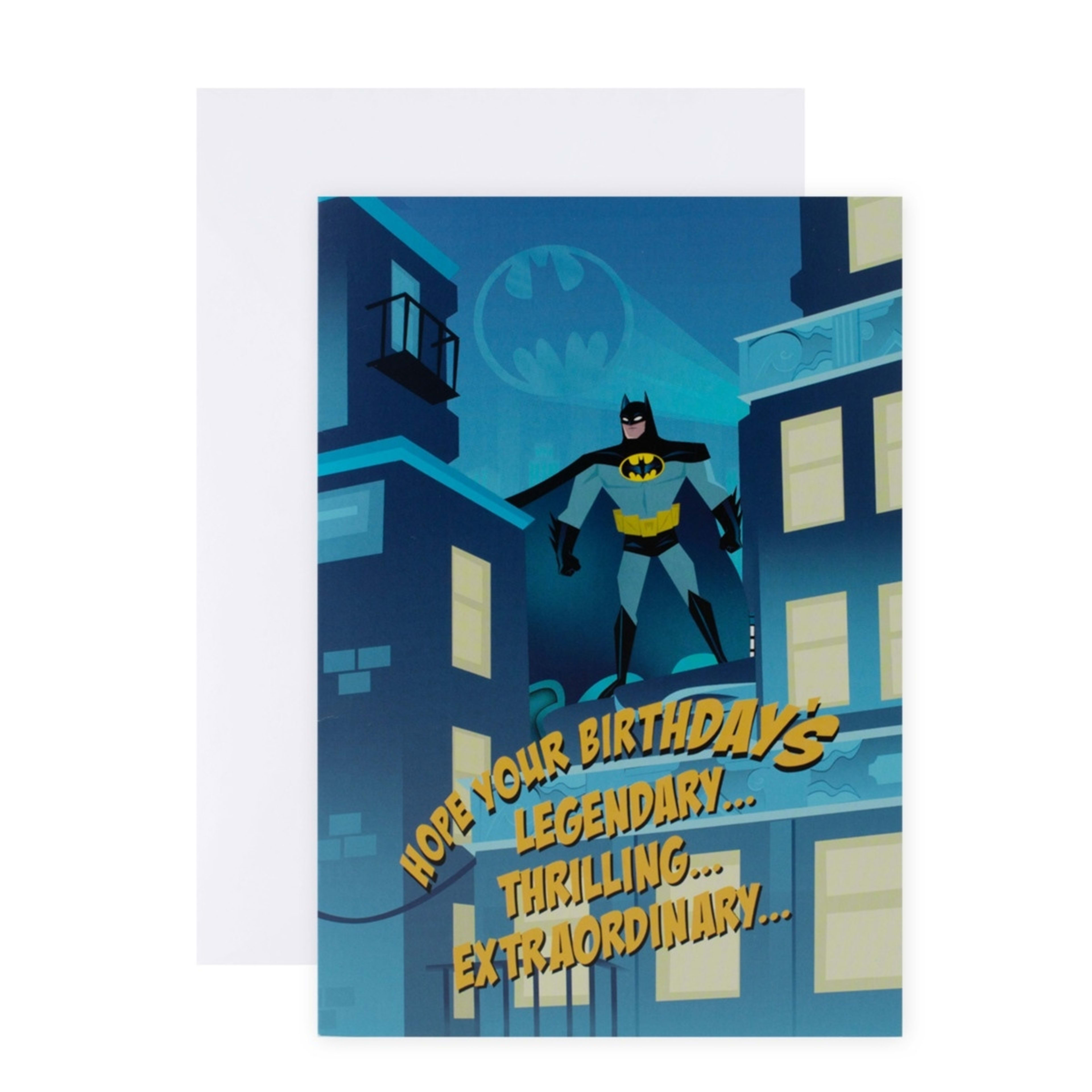 1 Hallmark DC Comics Batman Interactive Birthday Card - Legendary, Thrilling and Extraordinary