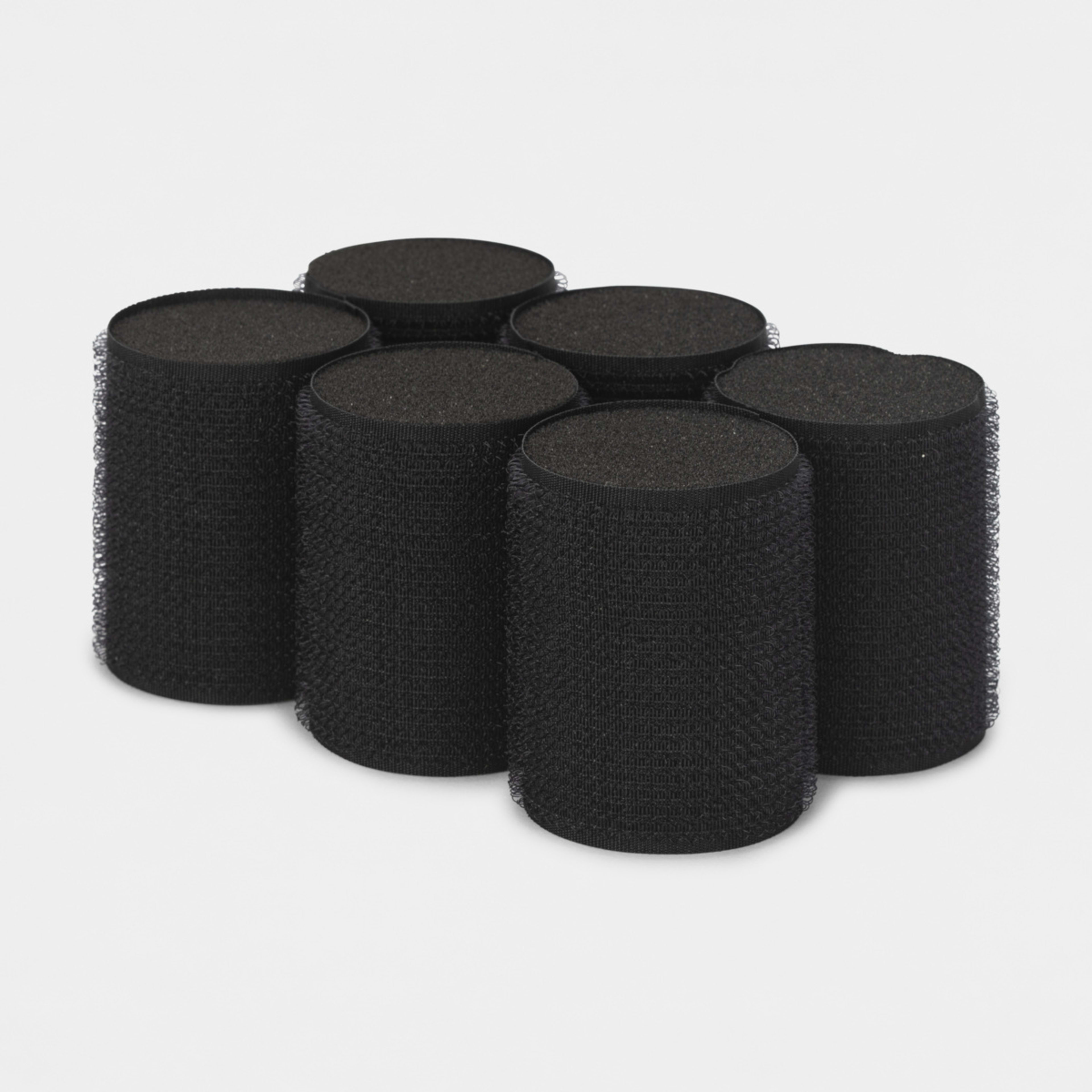 2 6 Pack Soft Sleep In Rollers - Black, 2 of 5