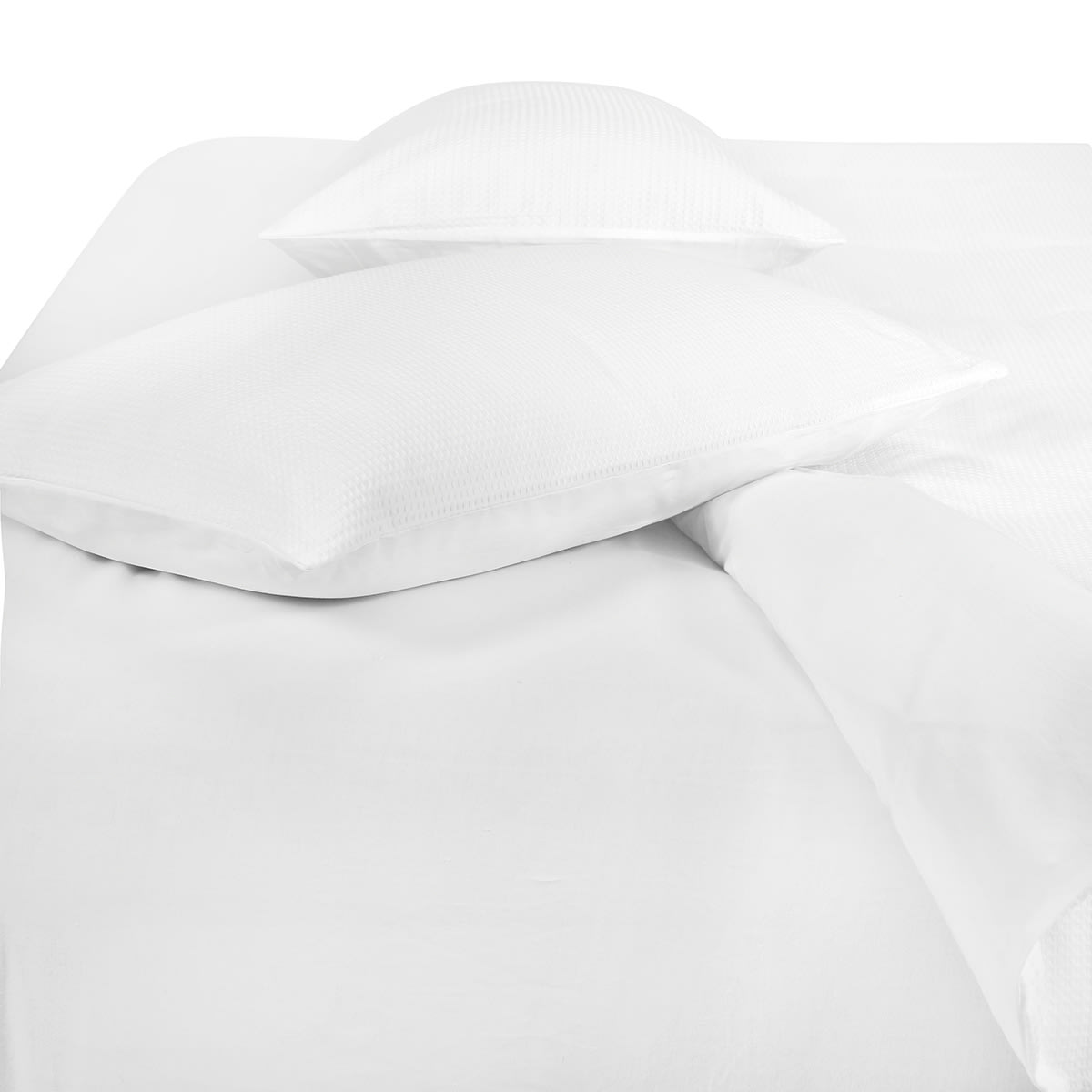 Waffle Cotton Quilt Cover Set Queen Bed, White Kmart