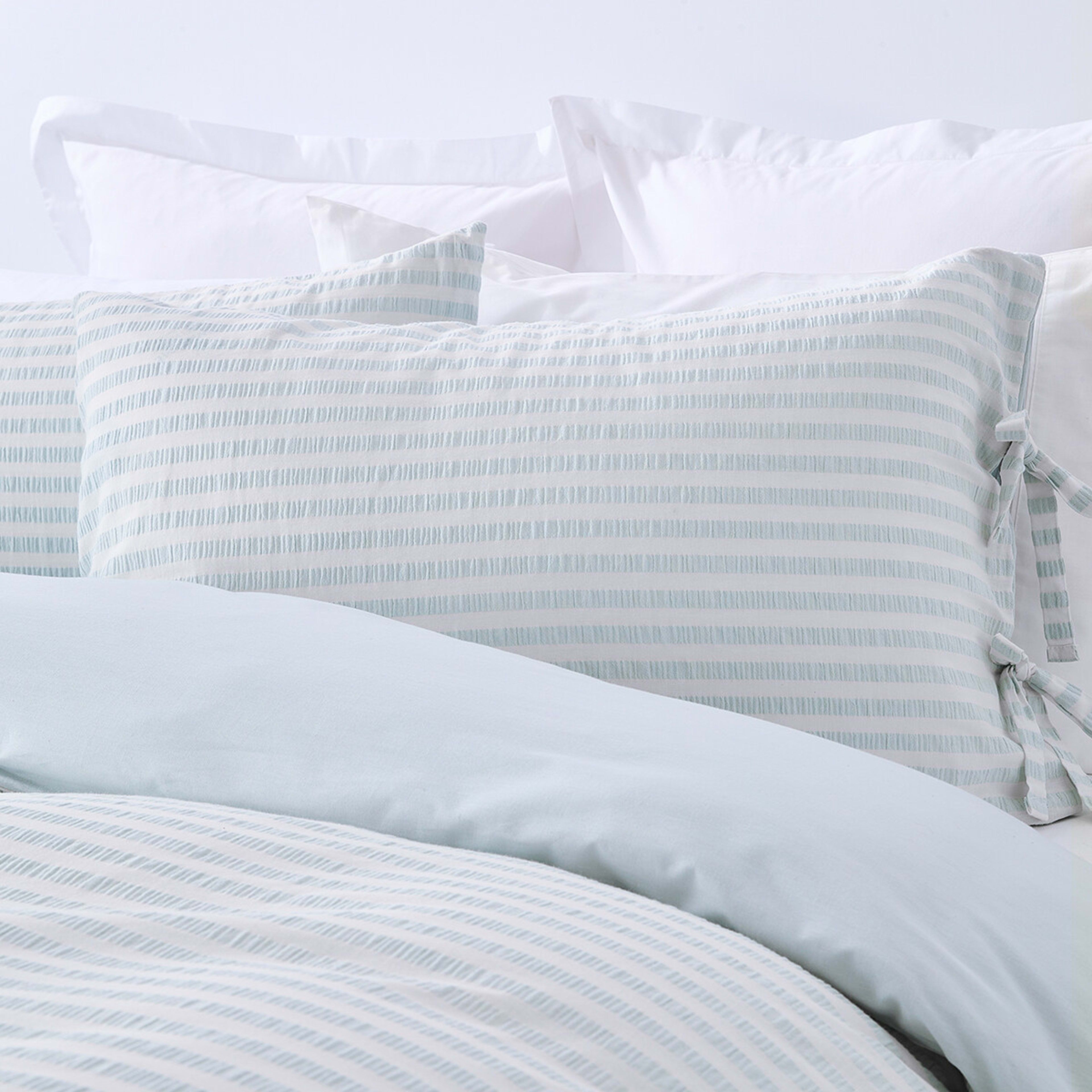 2 Bronte Cotton Quilt Cover Set - Super King Bed, Blue, 2 of 7