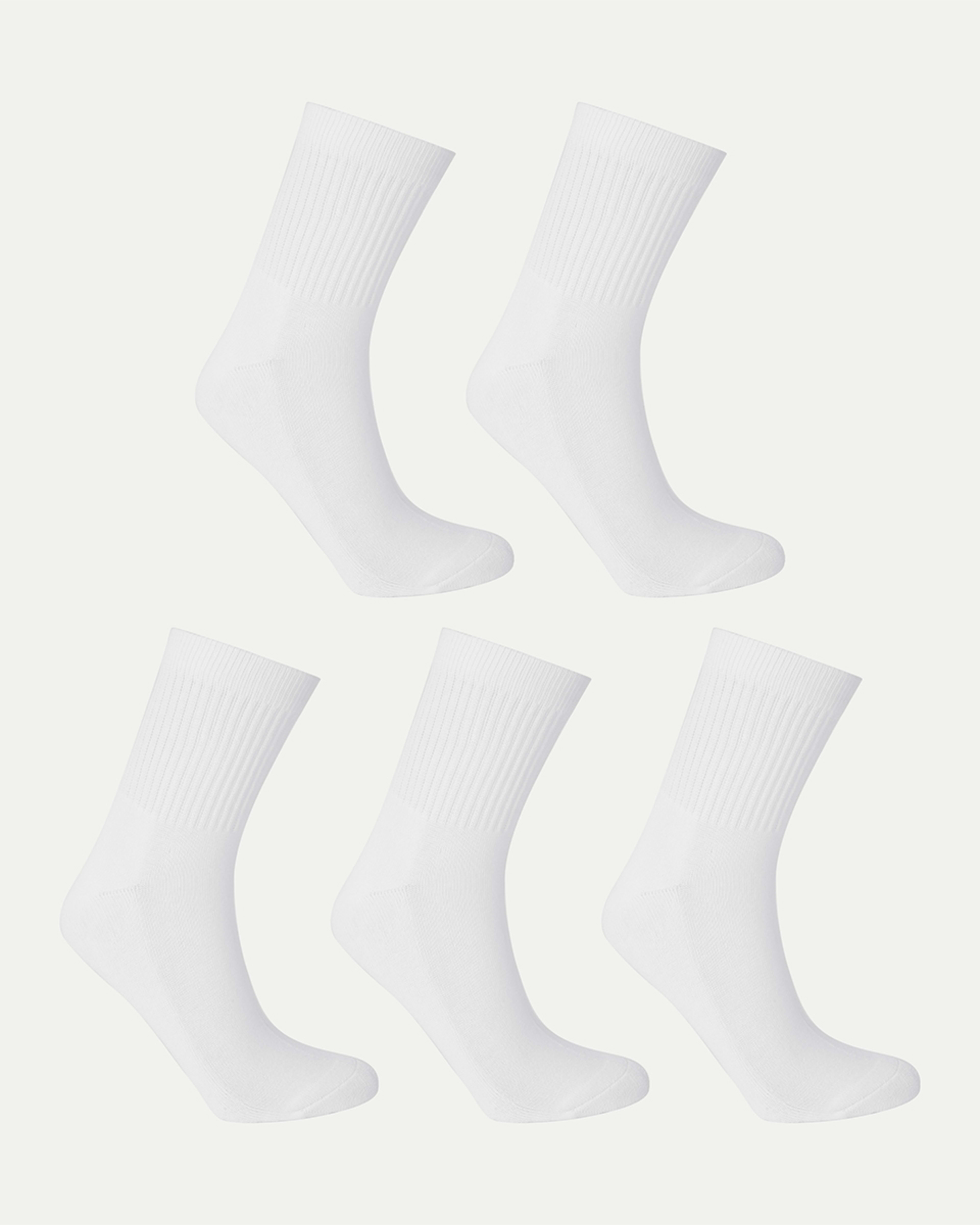 2 5 Pack Quarter Crew Socks WHITE, 2 of 3