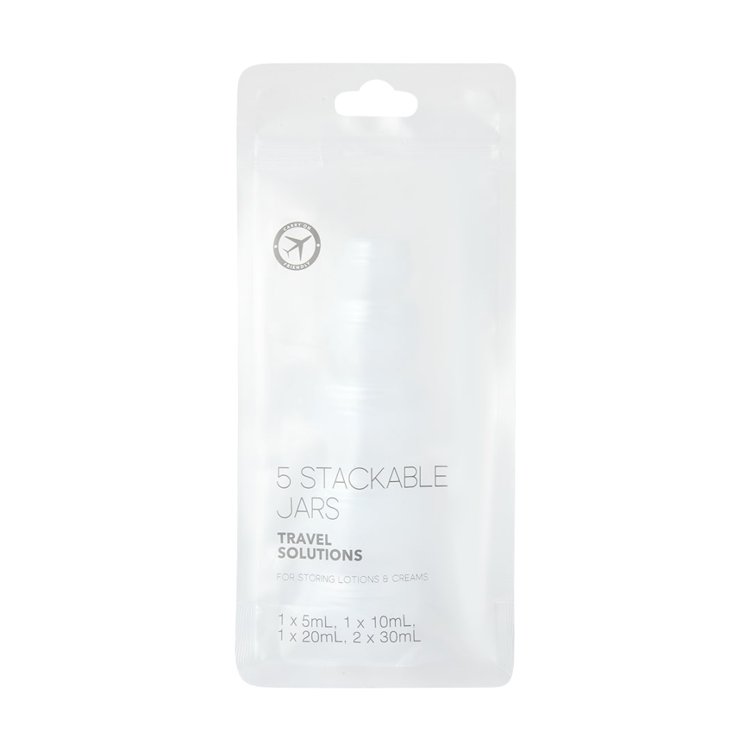 5 Pack Travel Solutions Stackable Jars Kmart