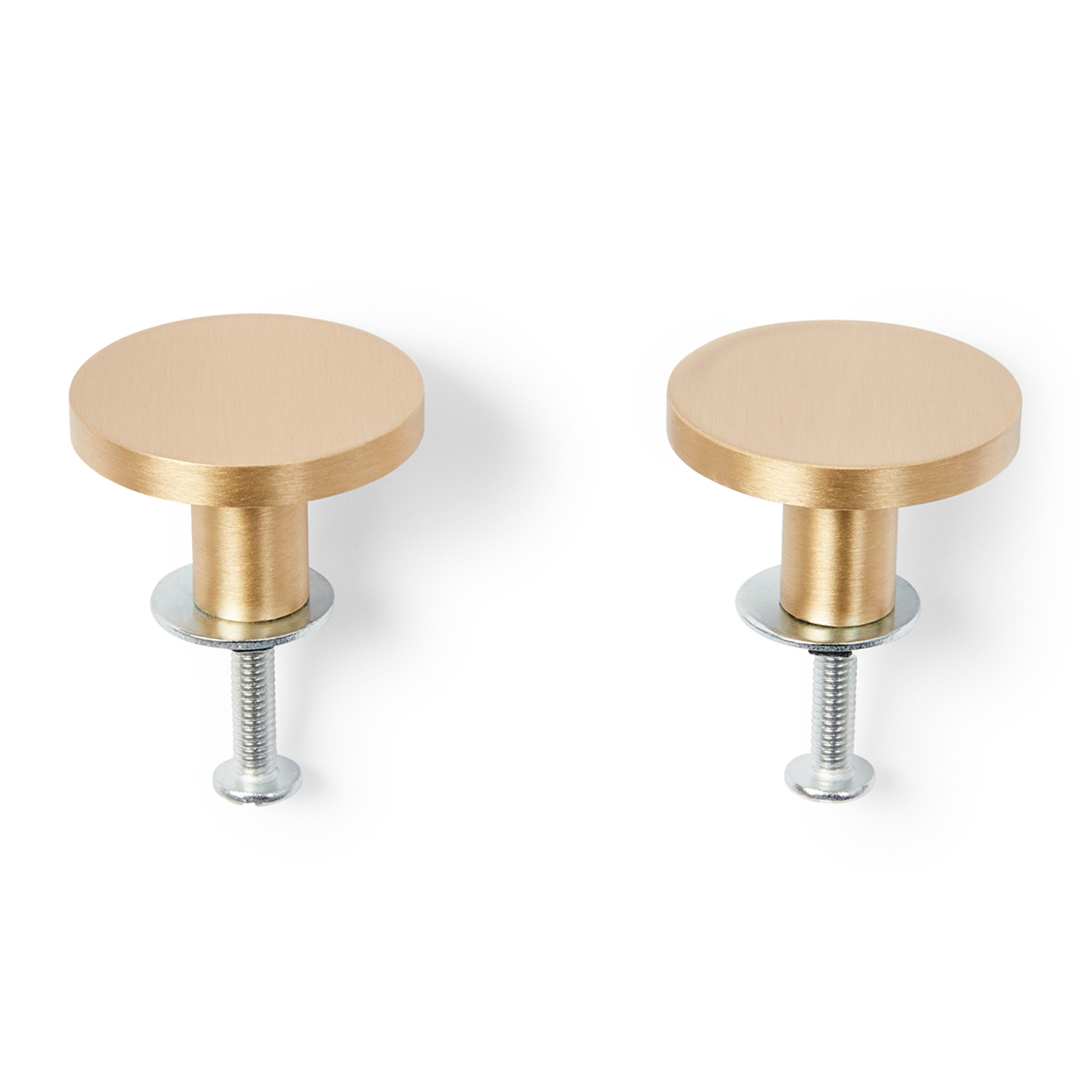 2 Pack Brushed Brass Handles Kmart