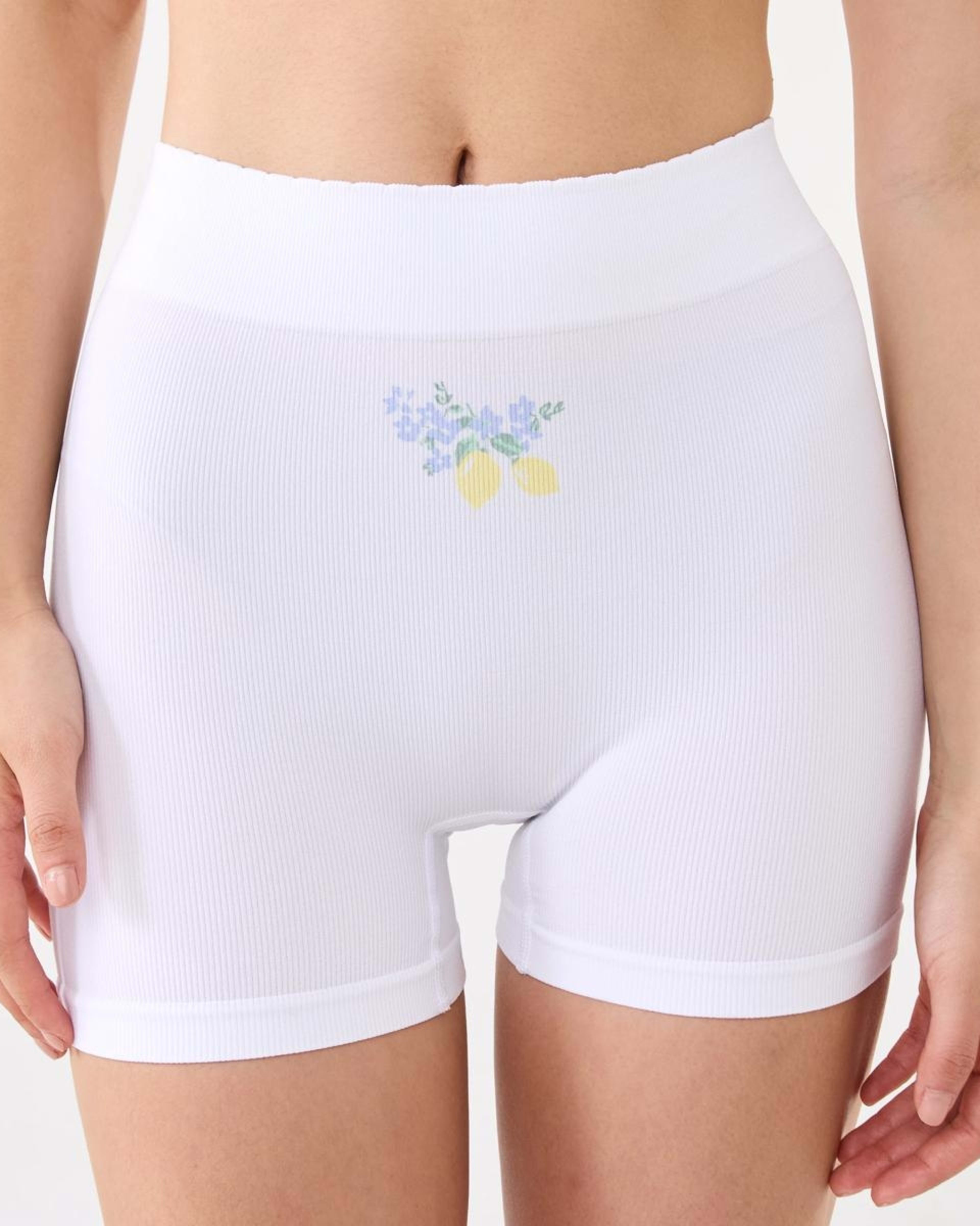 6 3 Pack Seamfree Rib Boyleg Shorties Lemoncello, 6 of 10