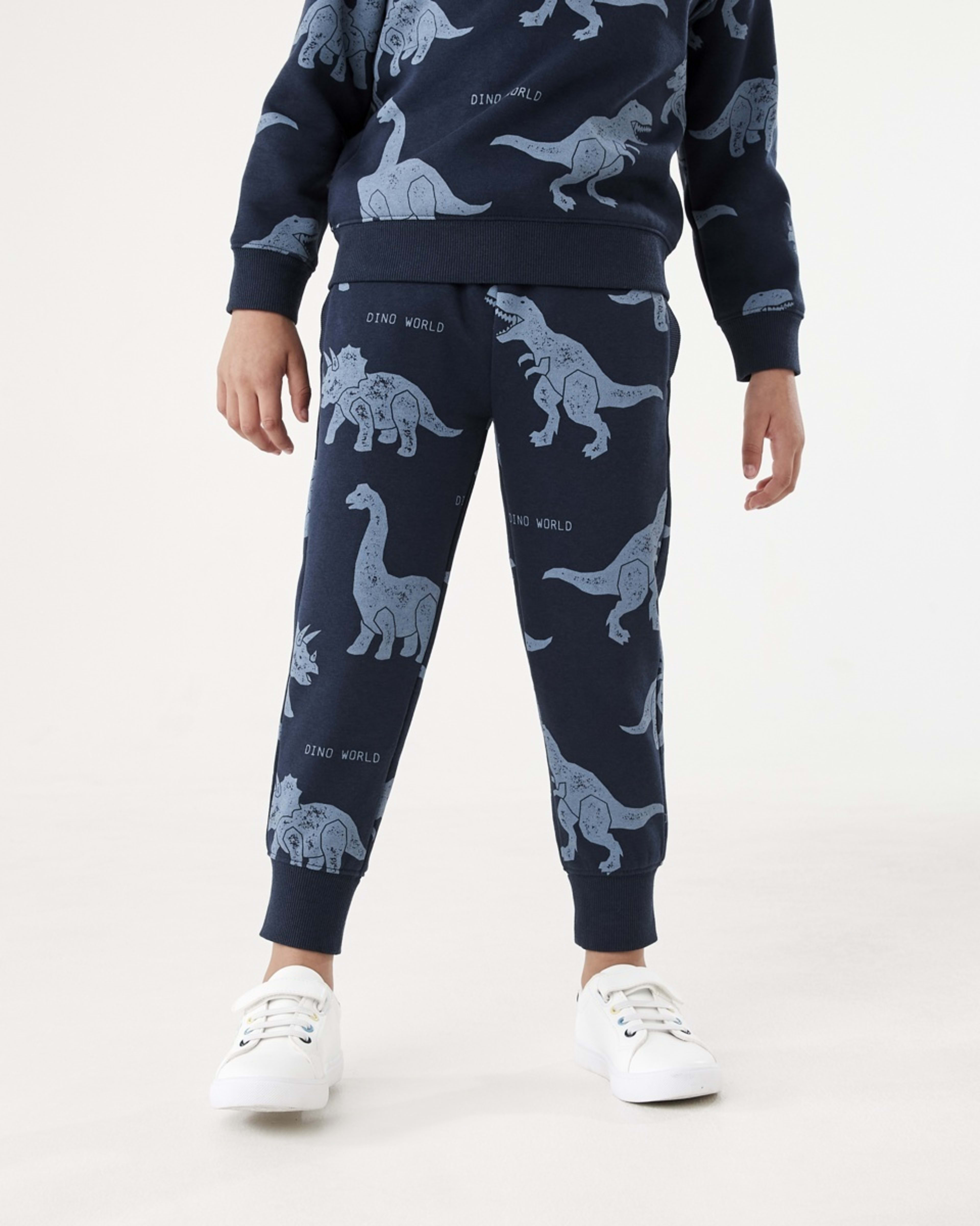 1 All Over Print Trackpants Blu Dino, 1 of 9