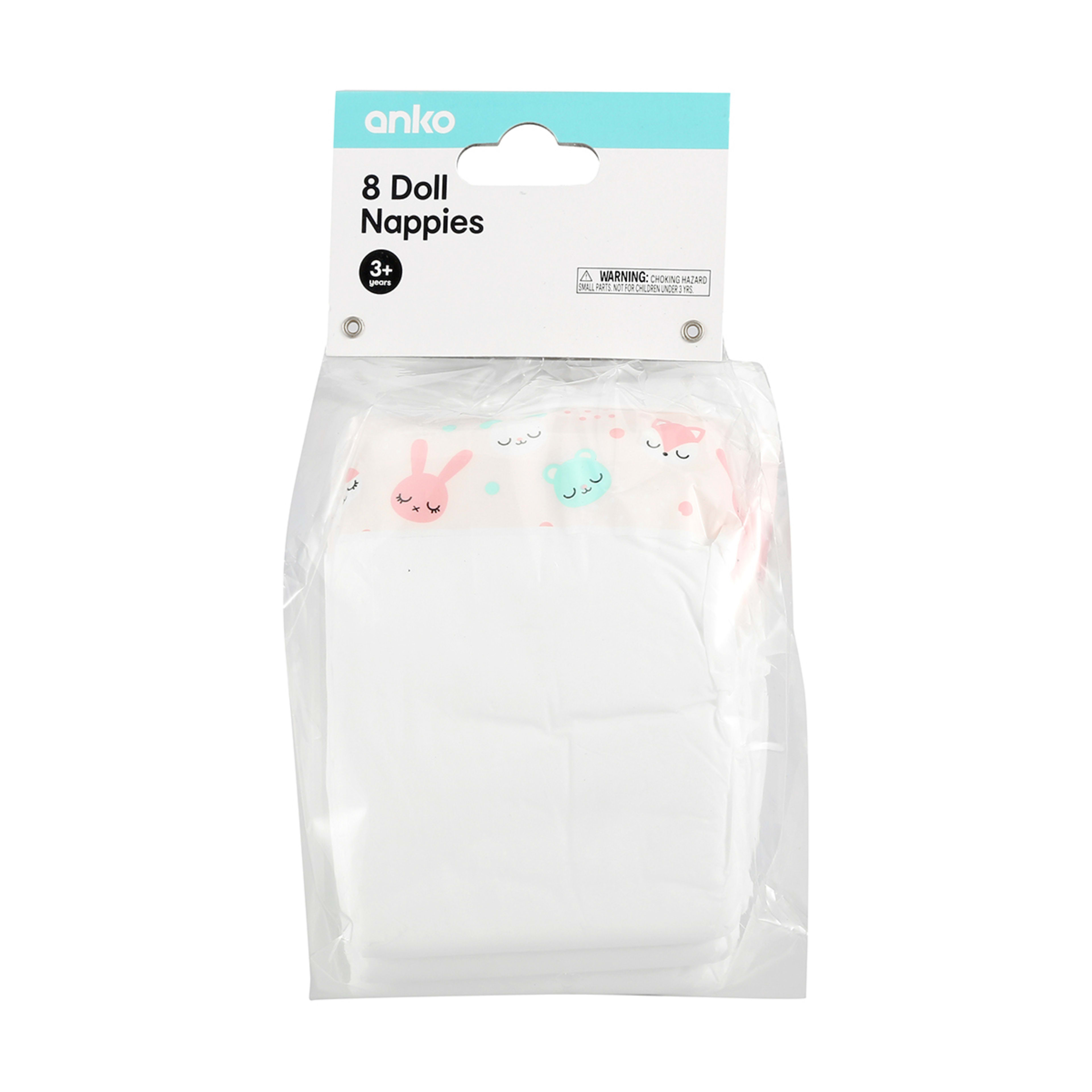 Doll Nappies Pack of 8 Kmart