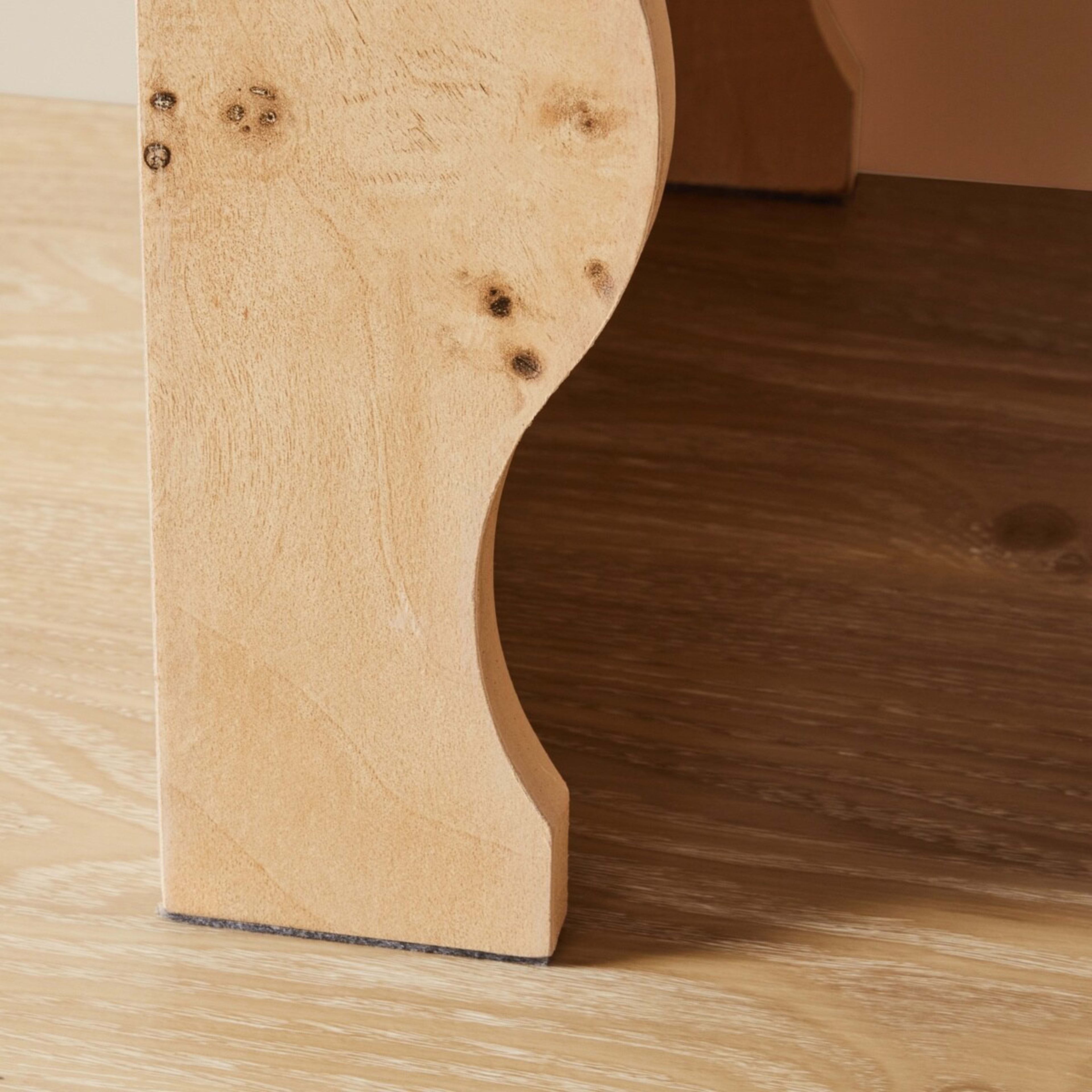 6 Burlwood Look Side Table, 6 of 6