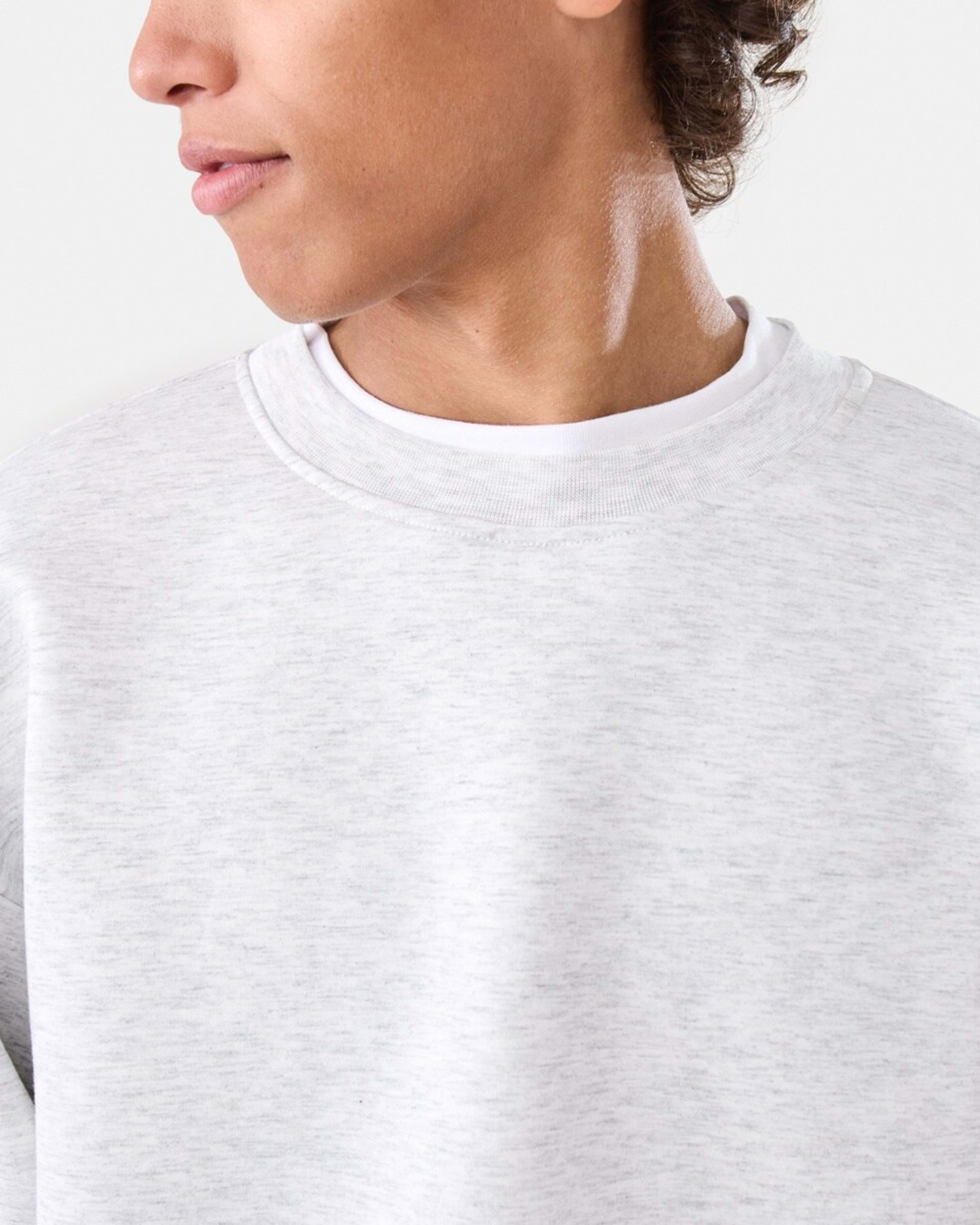 6 Scuba Oversized Crew Neck Sweatshirt WHITE MARLE, 6 of 6