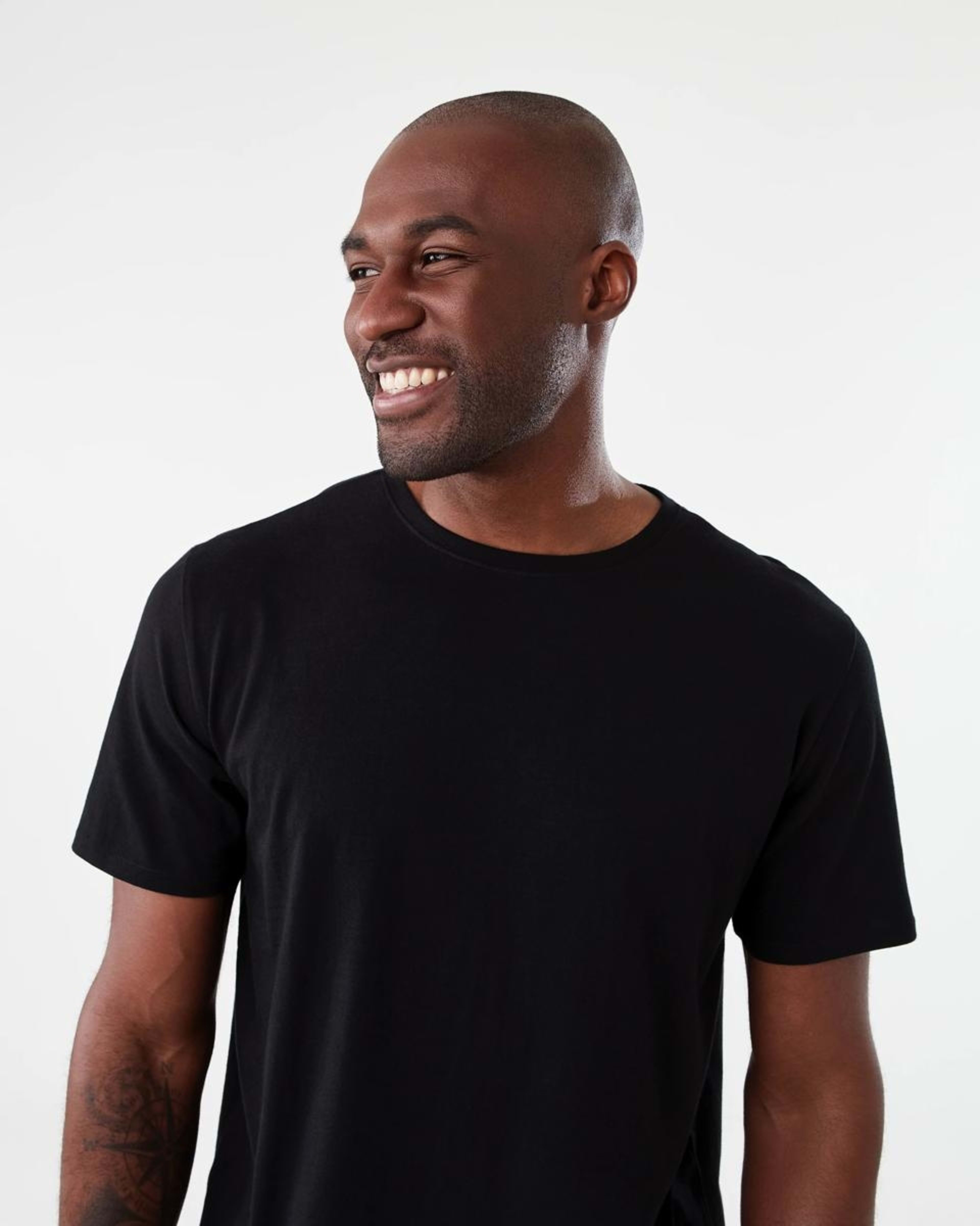 4 Plain Crew Neck T-shirt BLACK, 4 of 7