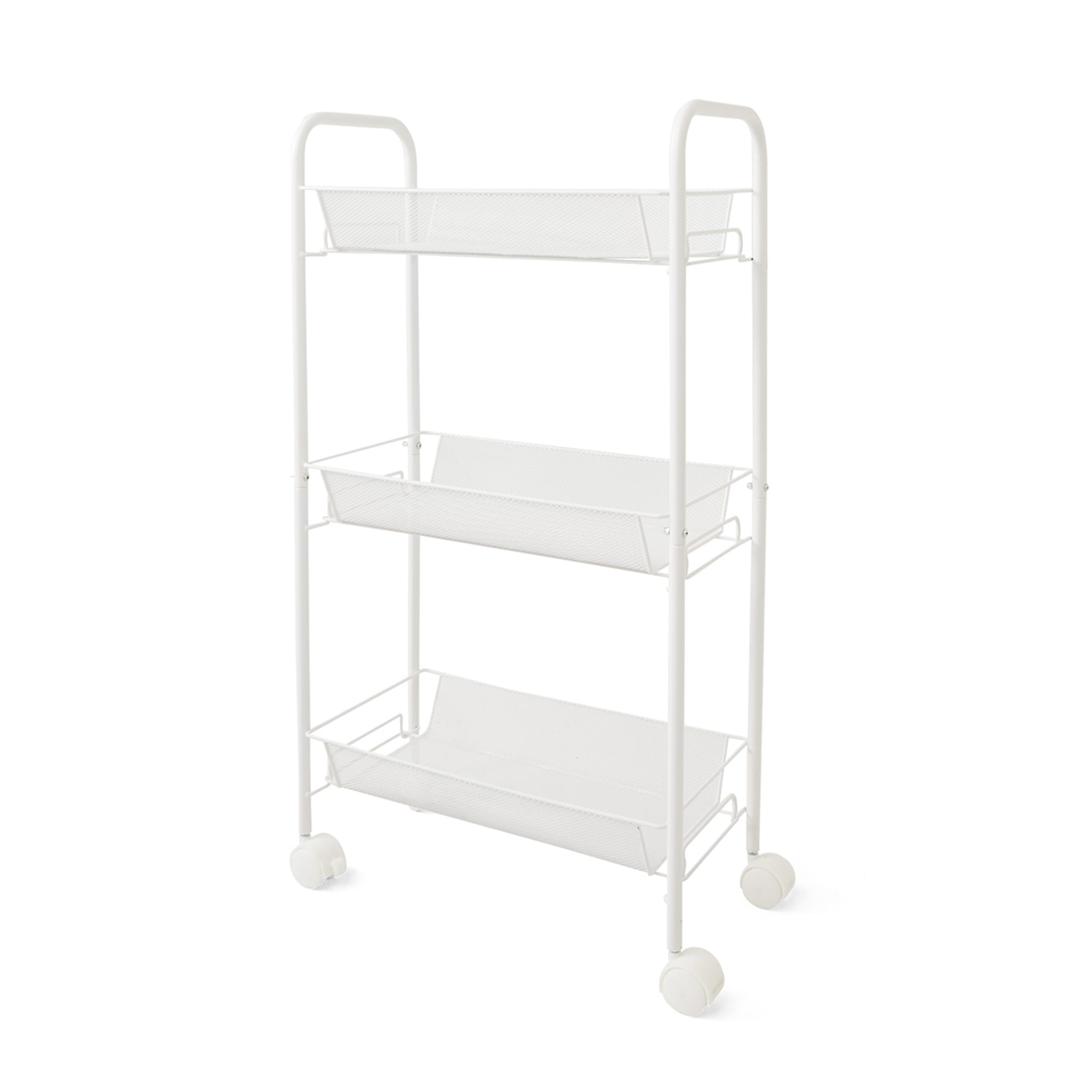 Slim Line Metal Trolley - White - Kmart NZ