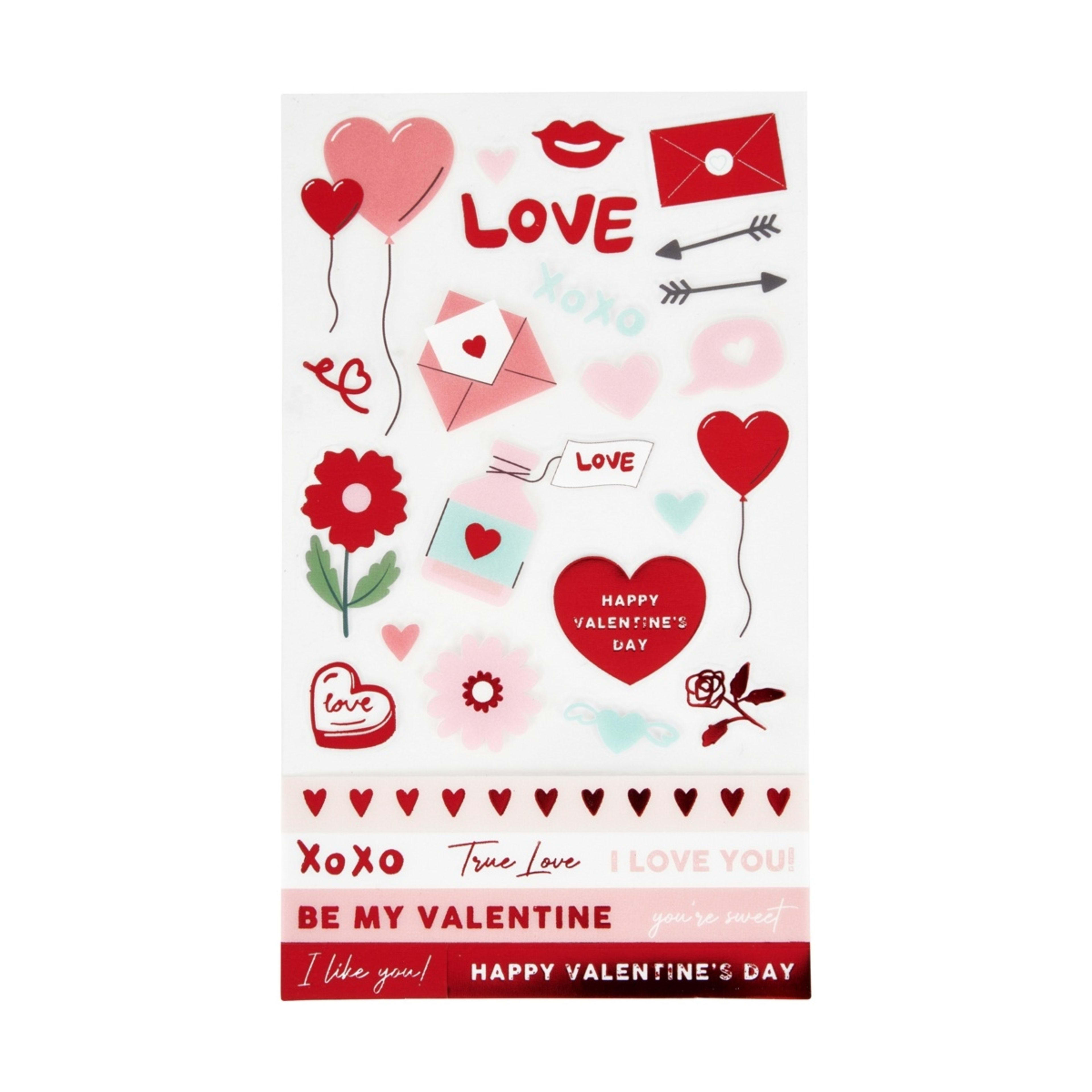 2 Valentine's Day Foil Stickers, 2 of 2