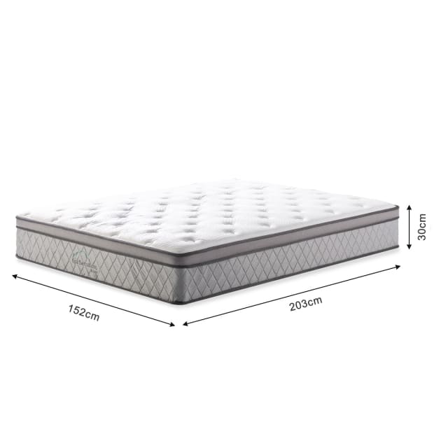 Queen Bed Euro Top Pocket Spring Mattress - Kmart