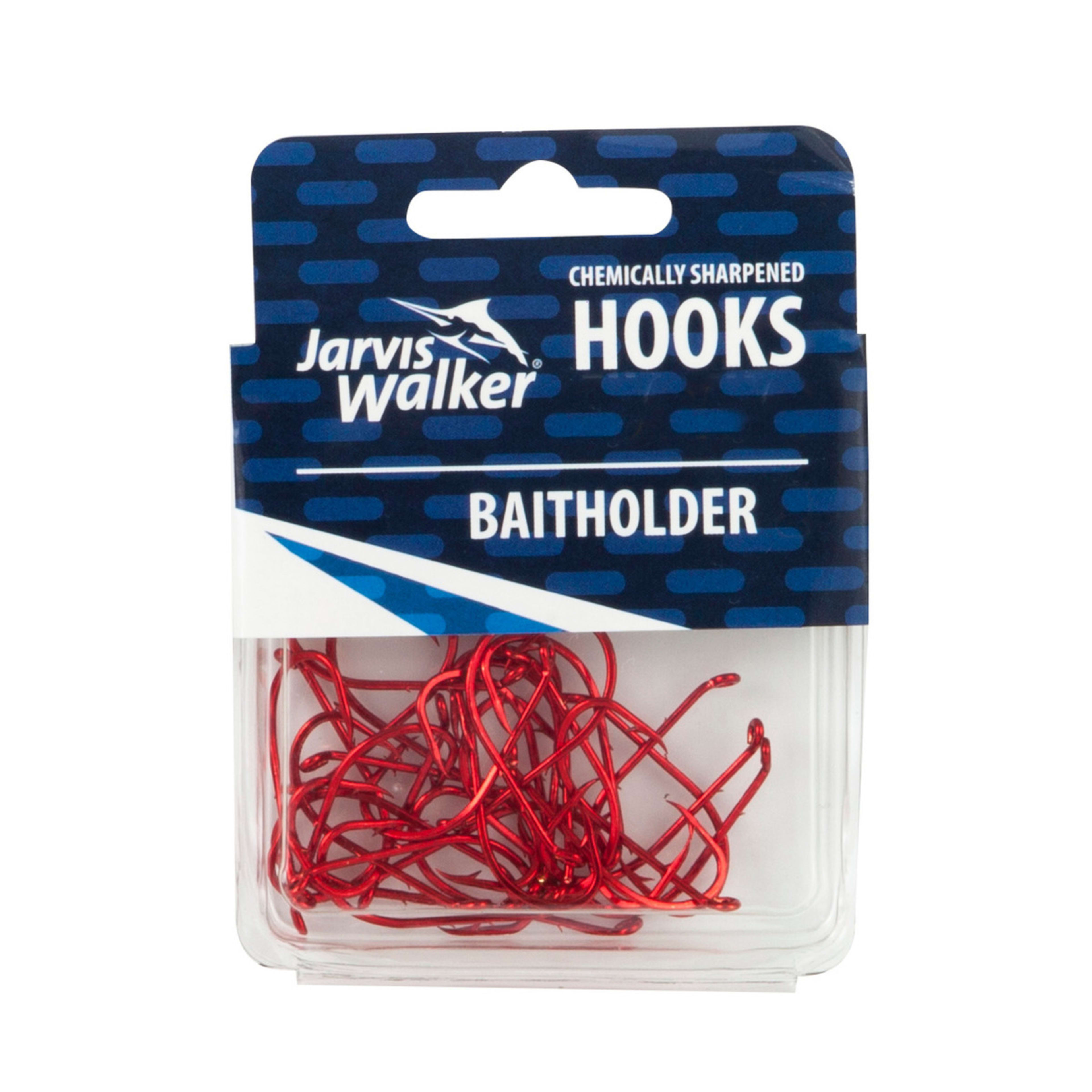 1 Jarvis Walker 50 Pack Baitholder Hooks - Size 4/0