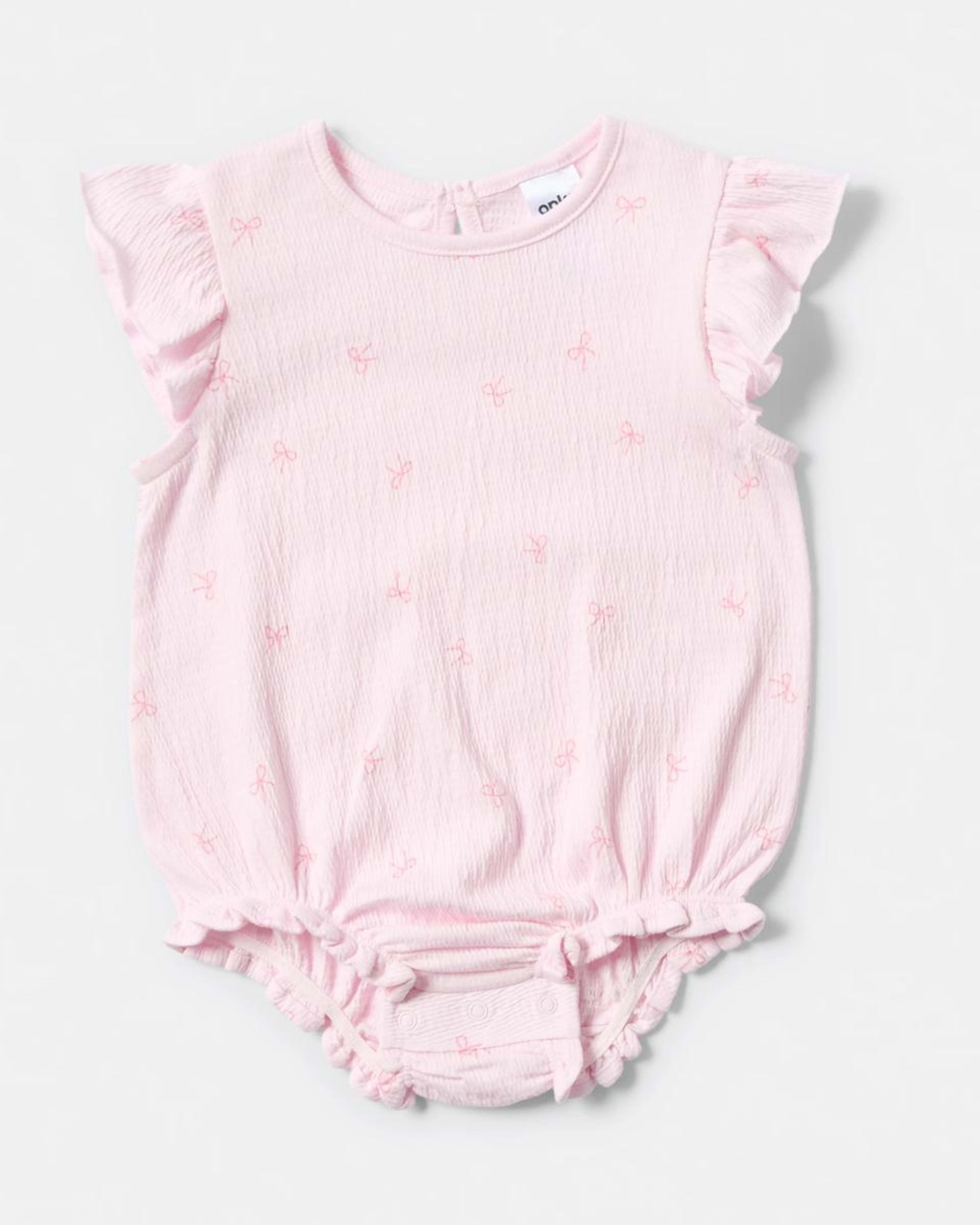 1 Short Sleeve Crinkle Bodysuit BALLERINA DITSY BOWS