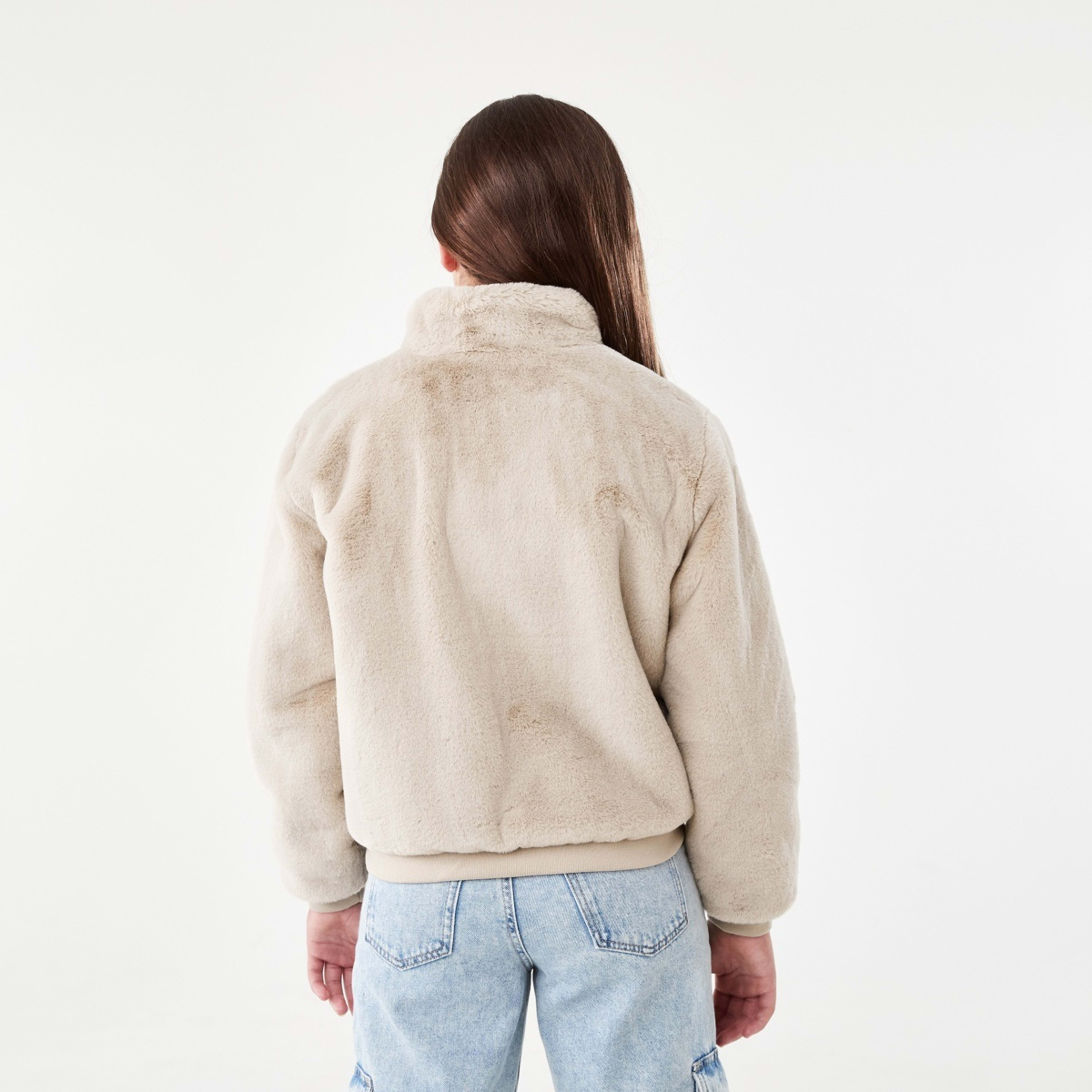 3 Faux Fur Jacket Fur Beige, 3 of 10