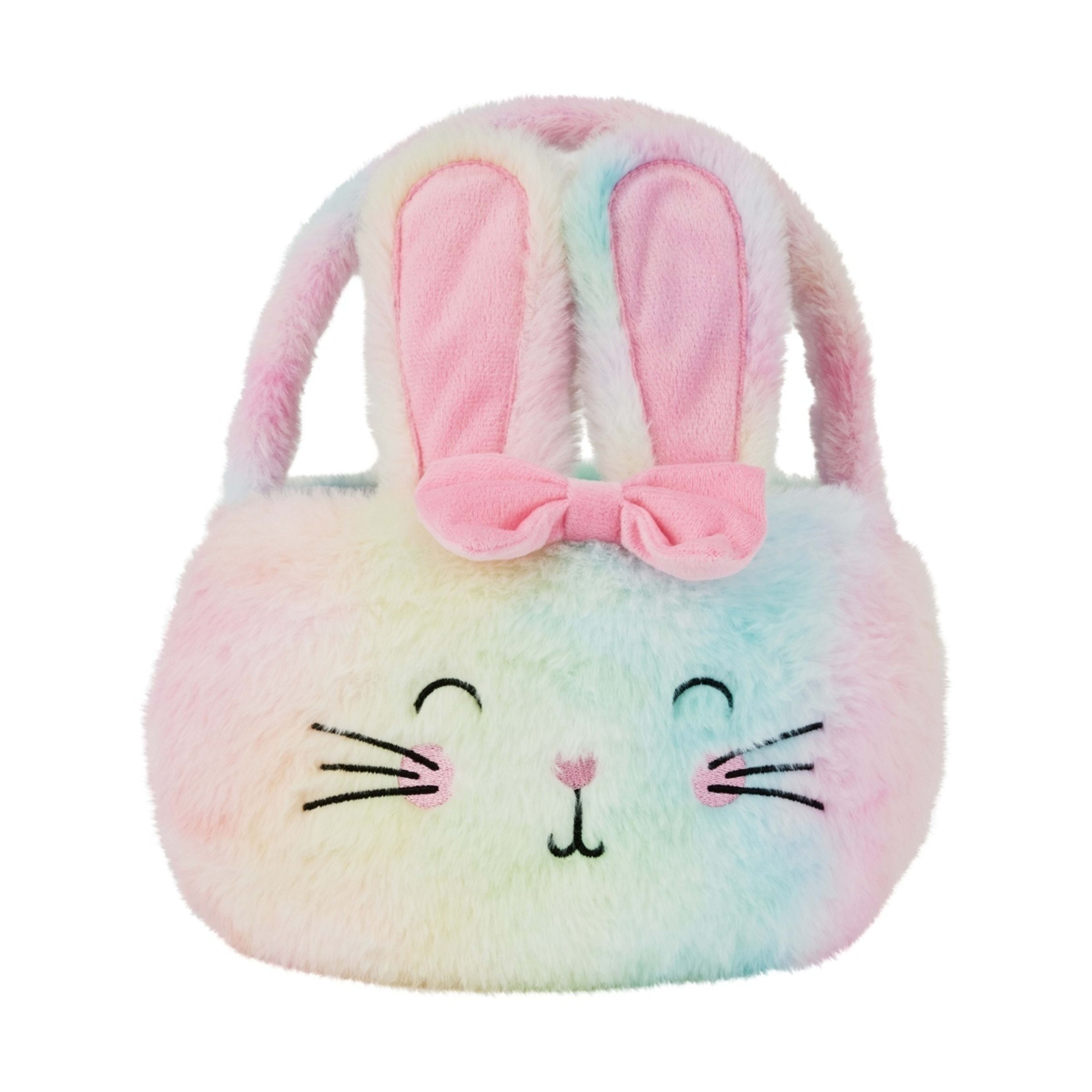 1 Rainbow Plush Bunny Basket, 1 of 5