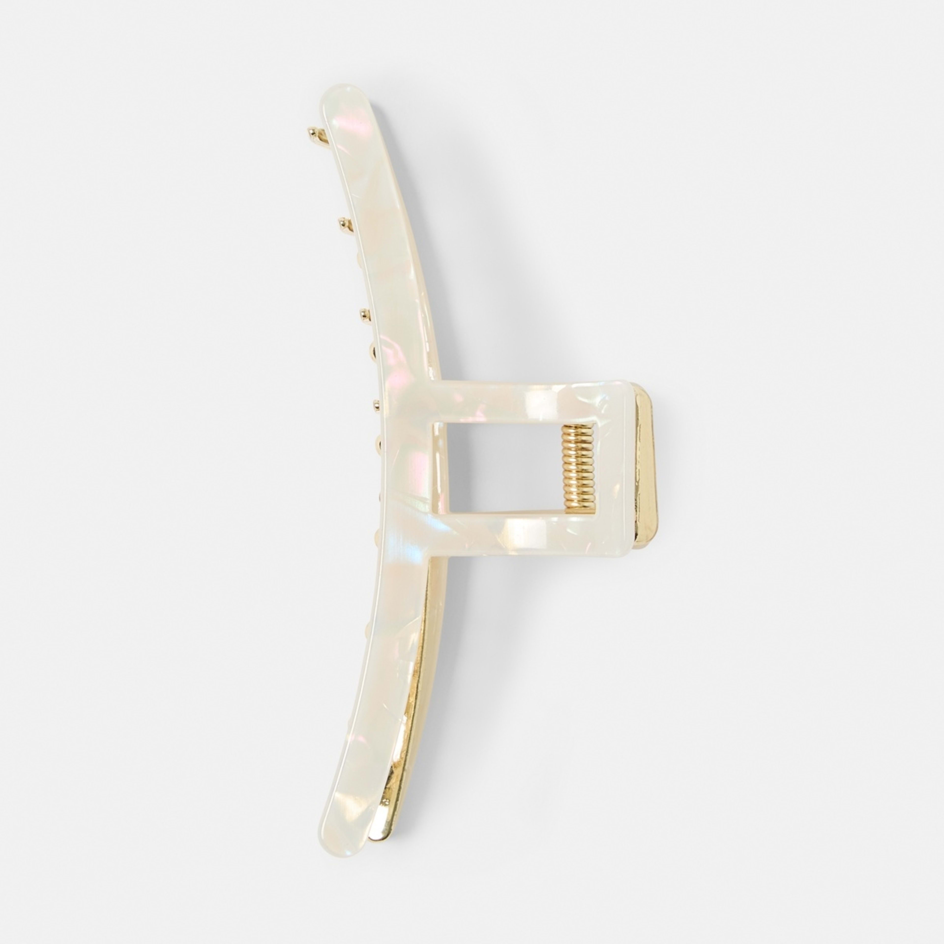 1 White Resin Claw Hair Clip White, 1 of 4