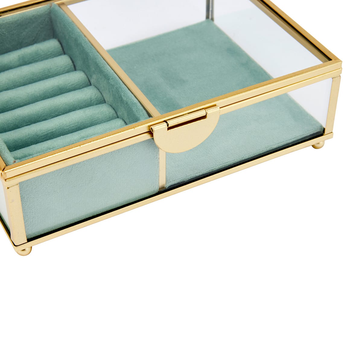 Velvet Jewellery Box Green Kmart