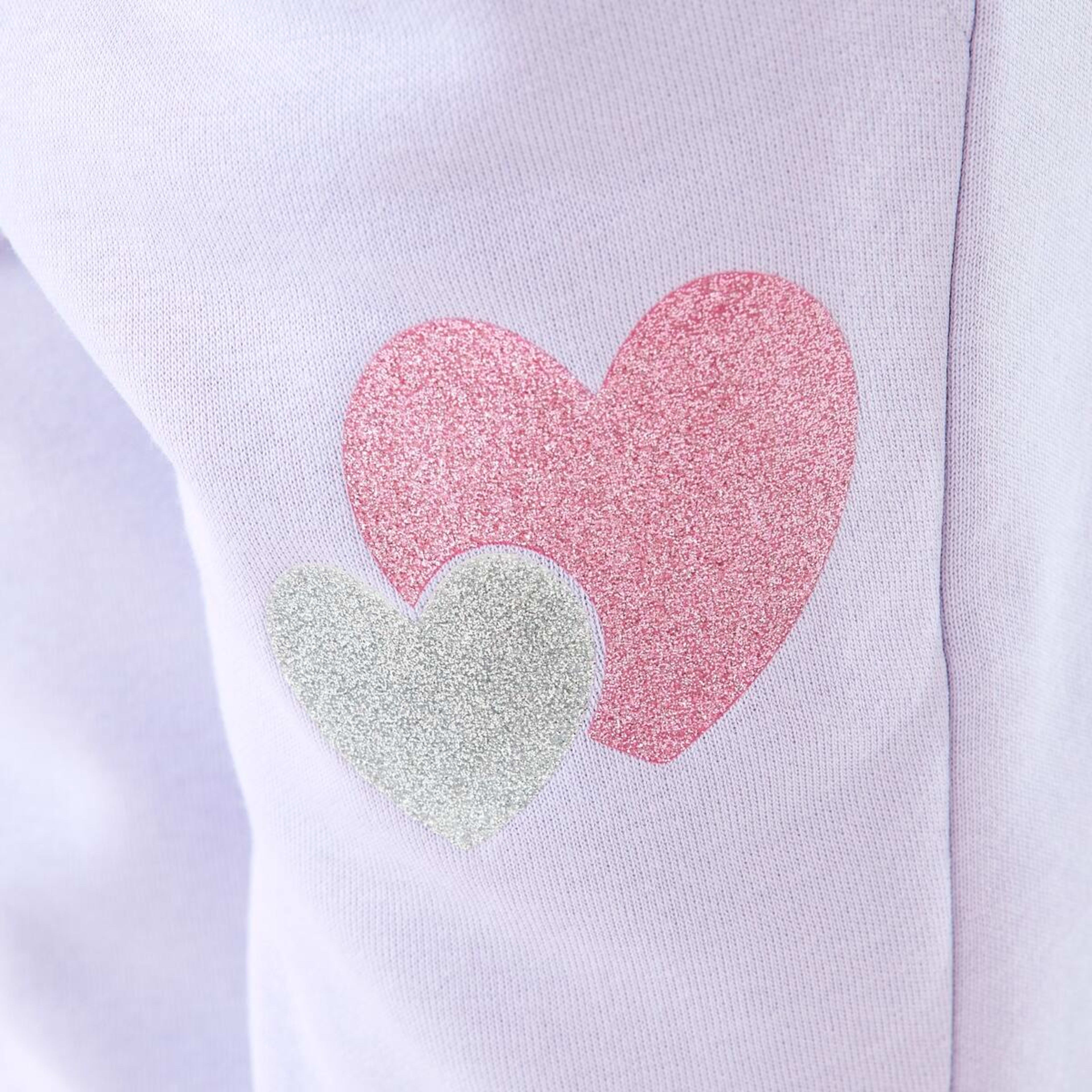 4 Print Trackpants Glittery Hearts Pastel Lilac, 4 of 8