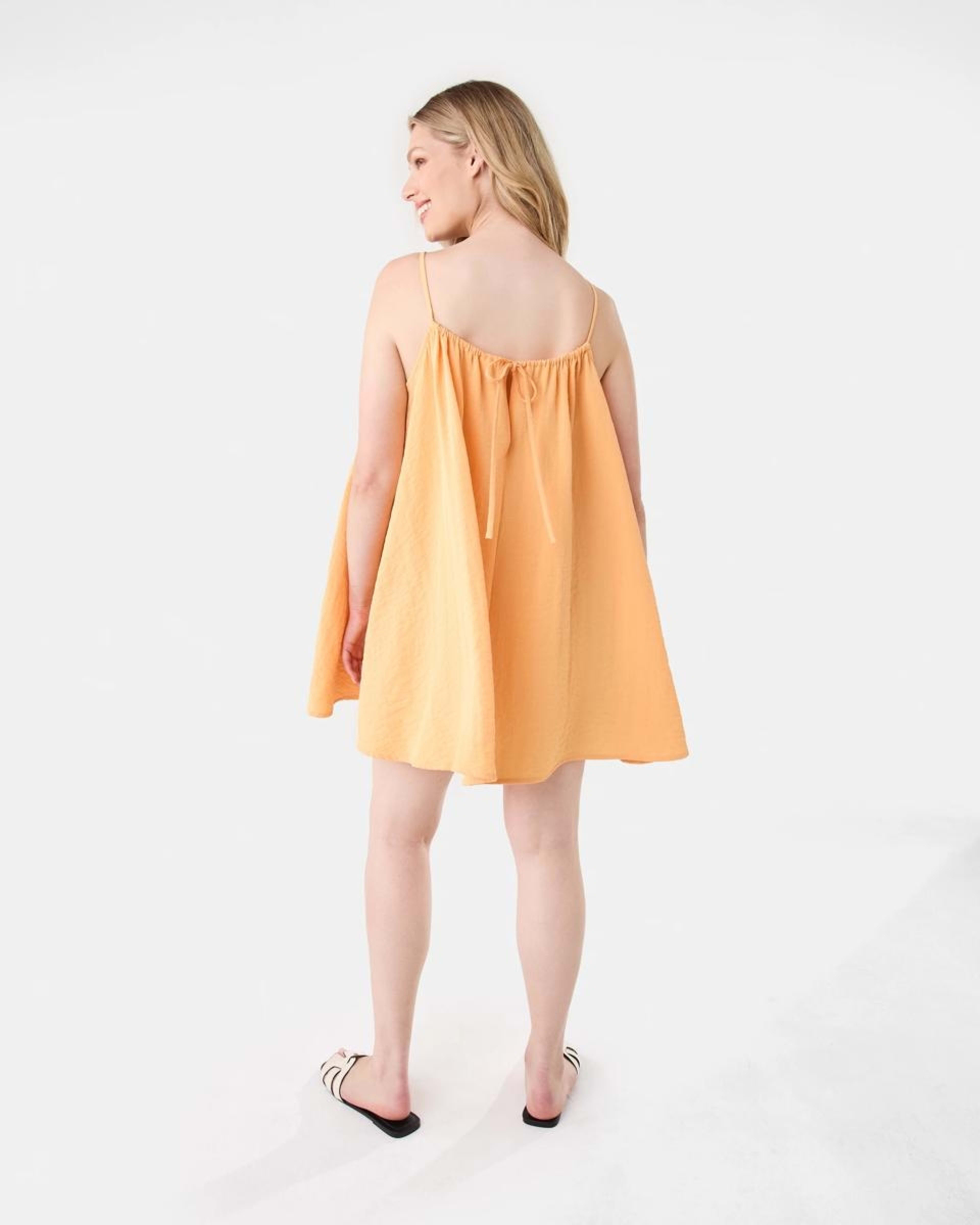 4 Sleeveless Textured Mini Dress Papaya, 4 of 10