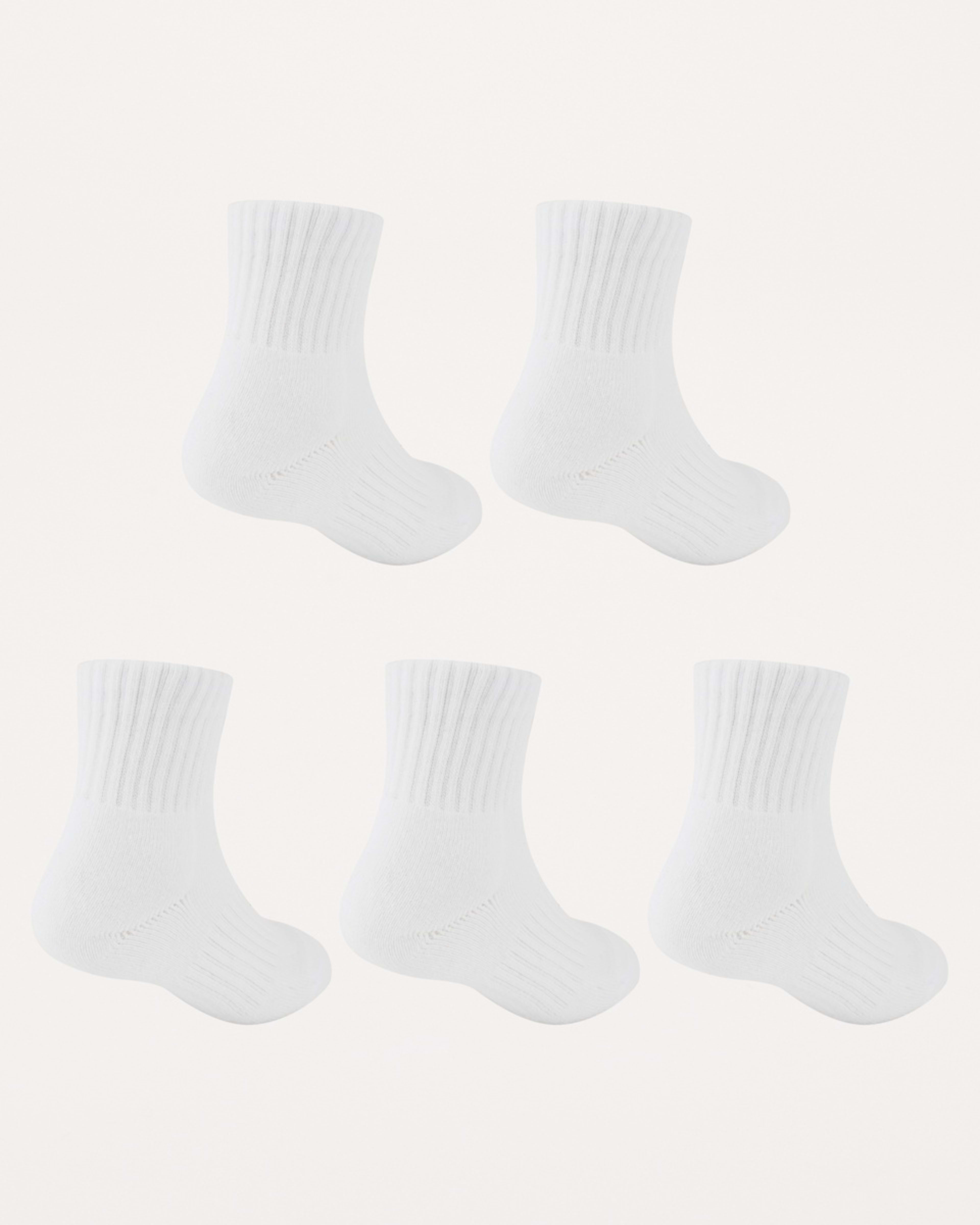 2 5 Pack Ultimate School Quarter Crew Socks WHITE, 2 of 3
