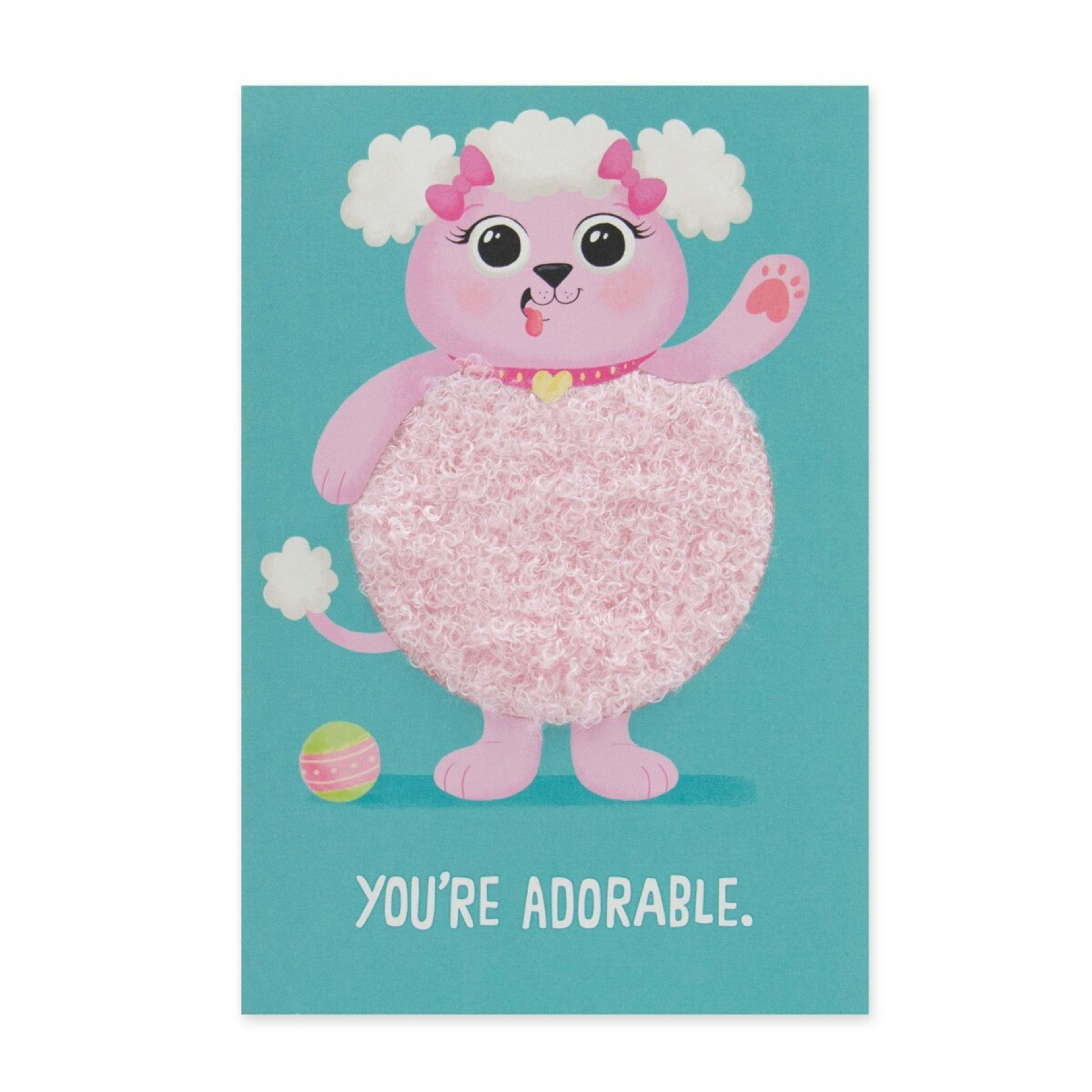 3 Hallmark Fuzzy Belly Poodle Birthday Card - Adorable and Lovable, 3 of 3