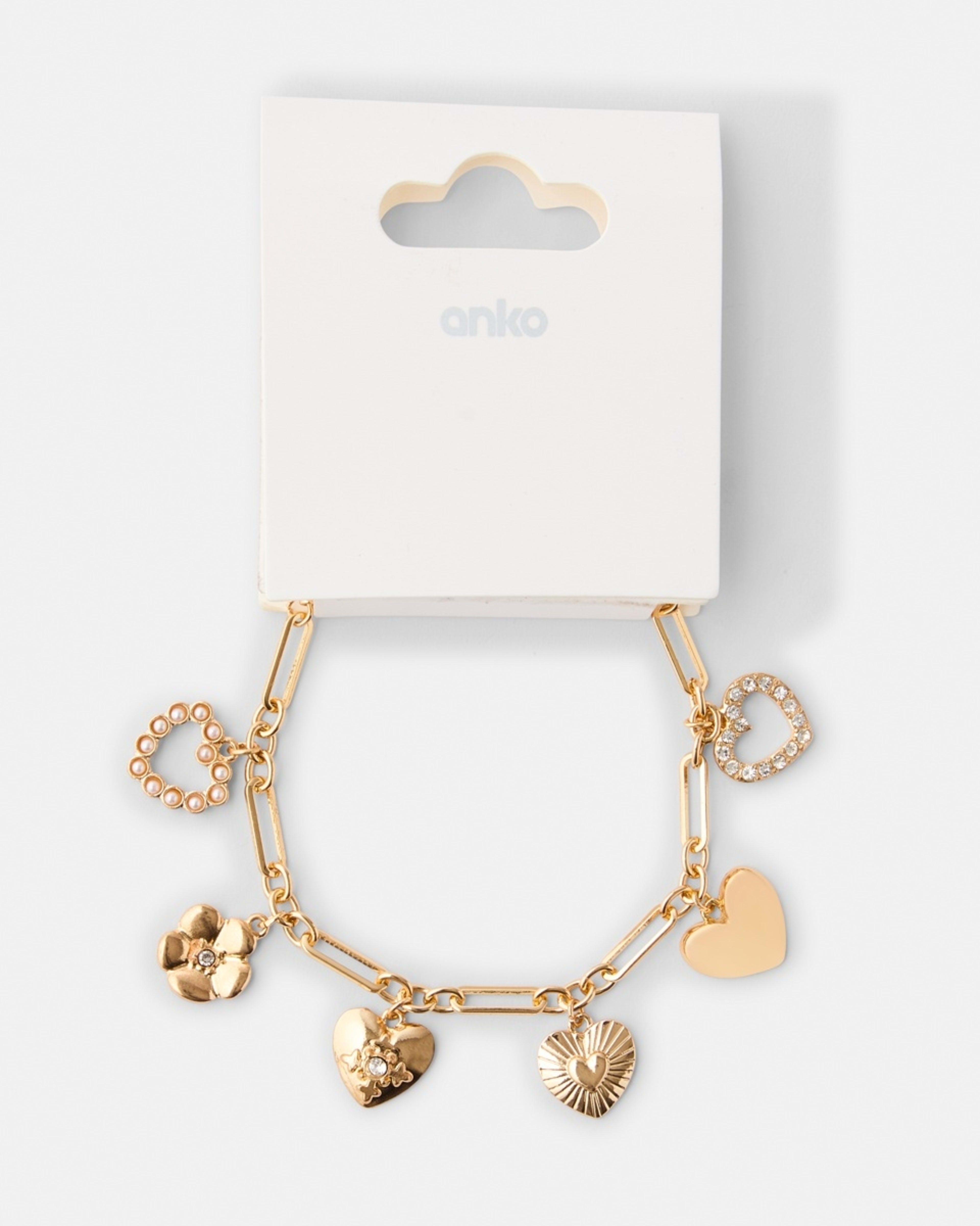 4 Charm Bracelet - Gold Tone Gold, 4 of 4
