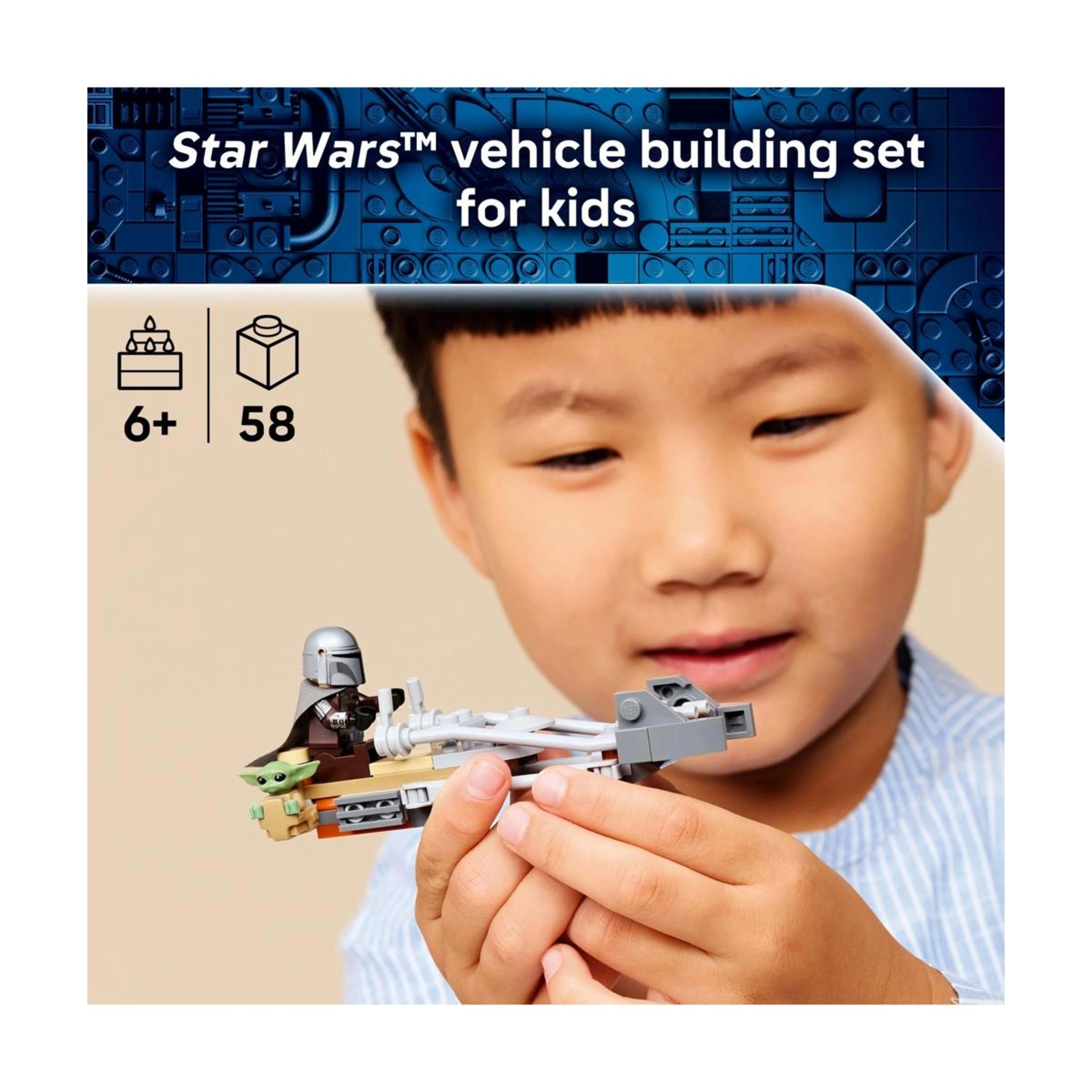 3 LEGO Star Wars The Mandalorian & Grogu's Speeder Bike 75436, 3 of 10