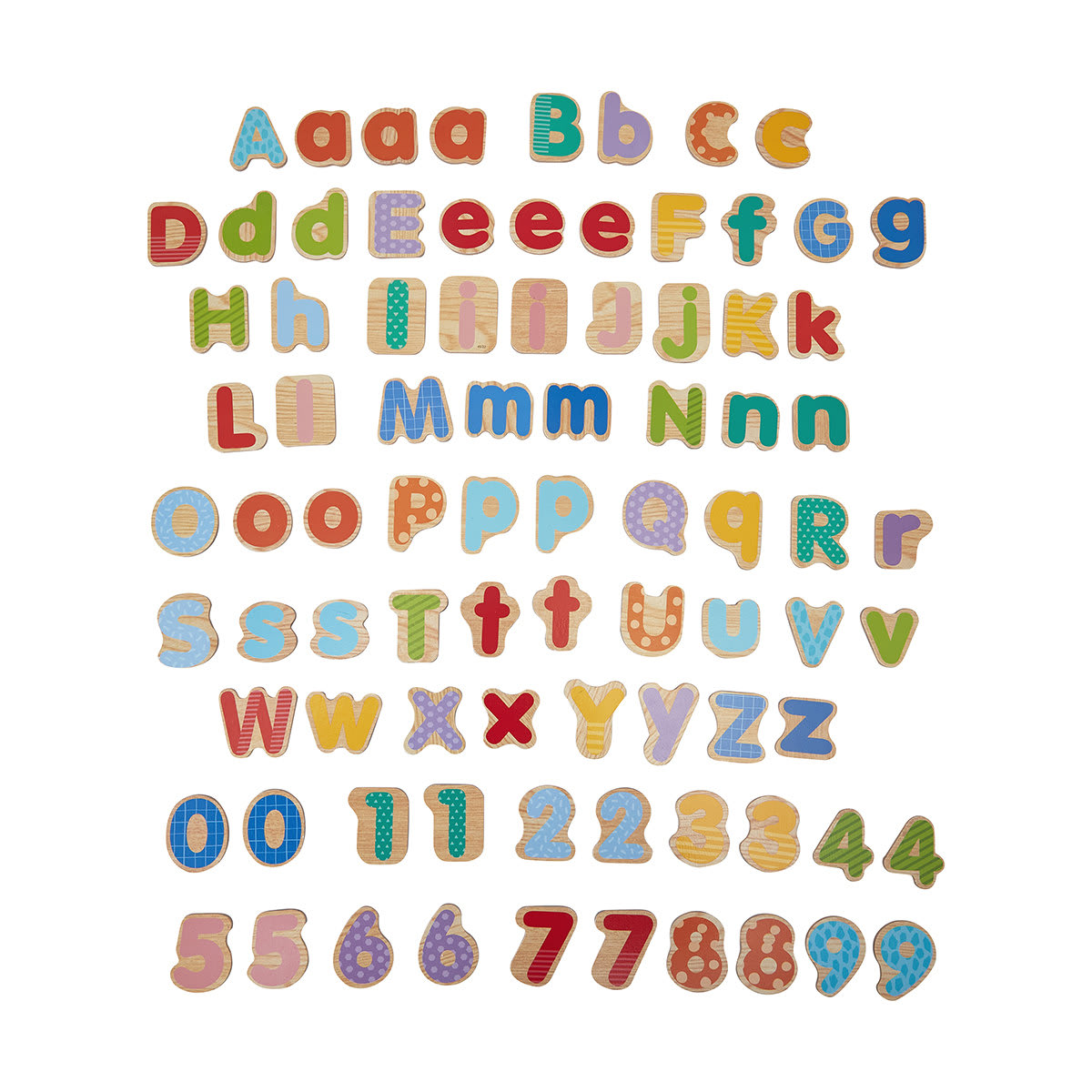 84 Piece Wooden Magnetic Letters & Numbers - Kmart