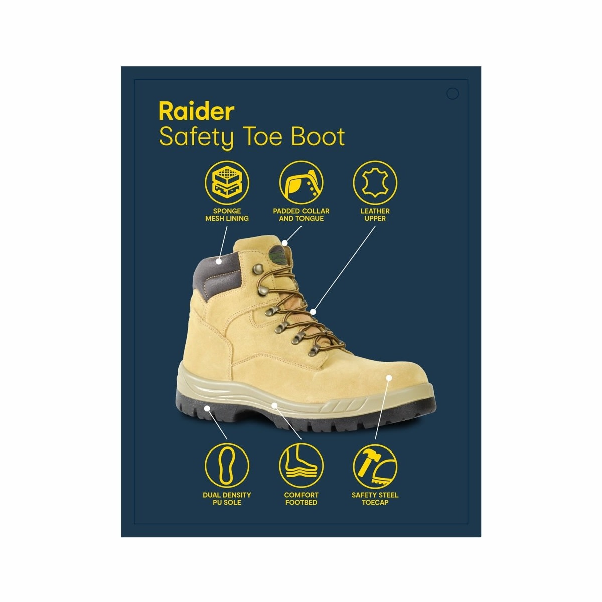 Raider Lace Up Work Boots Kmart