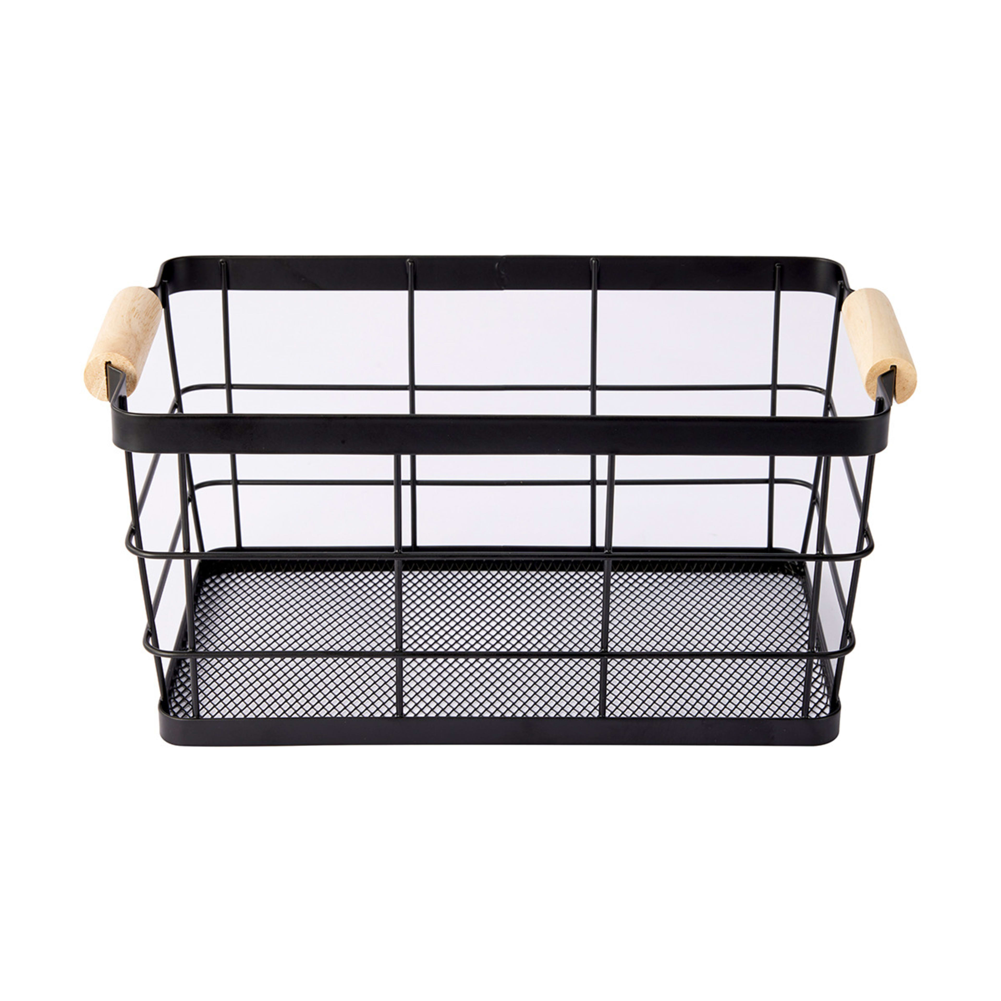 Wire and Wood Basket Kmart