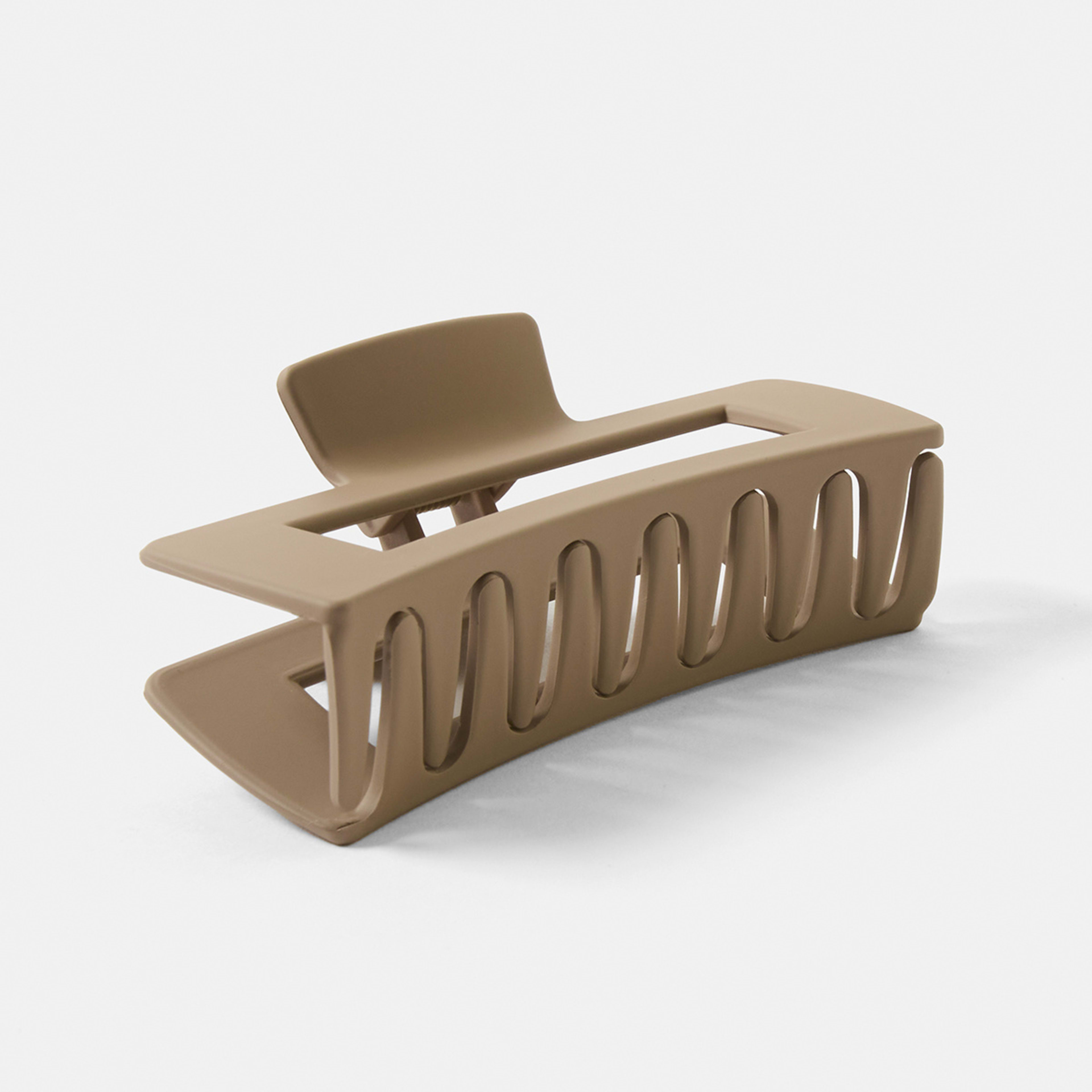 2 Brown Rectangle Claw Hair Clip, 2 of 4