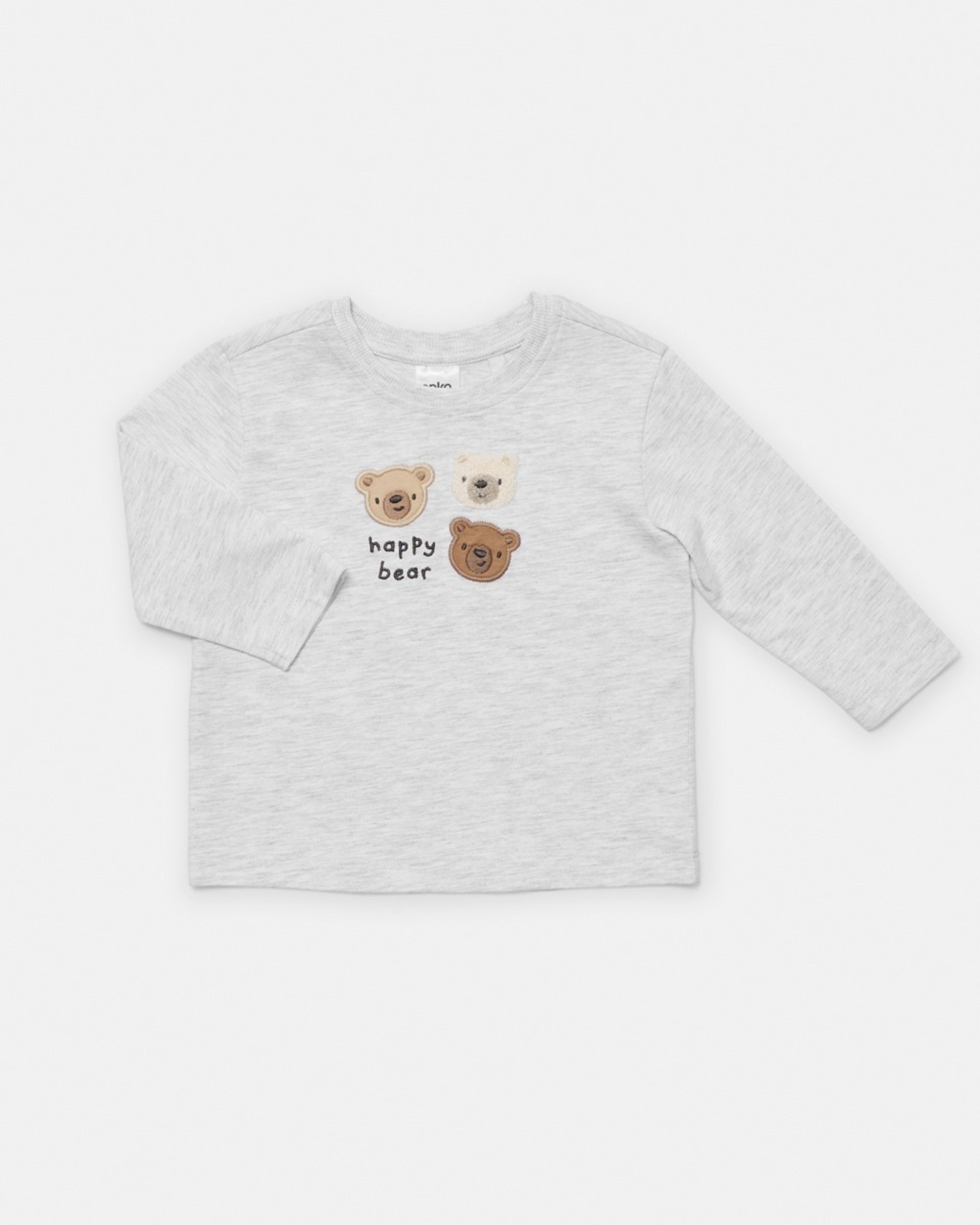 3 3 Pack Long Sleeve T-shirts Bge Bear, 3 of 8