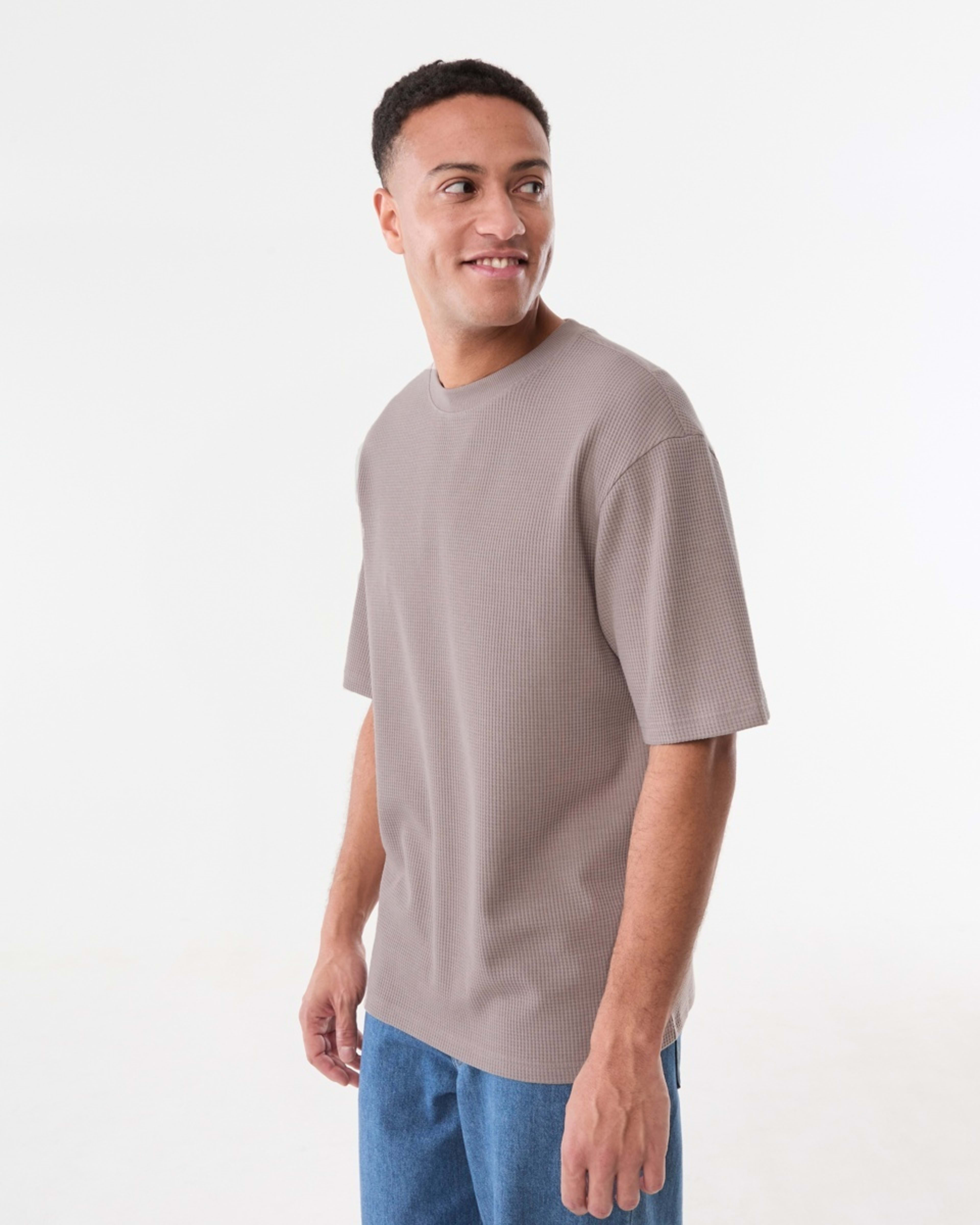 2 Oversized Waffle T-shirt MUSHROOM DUST, 2 of 5