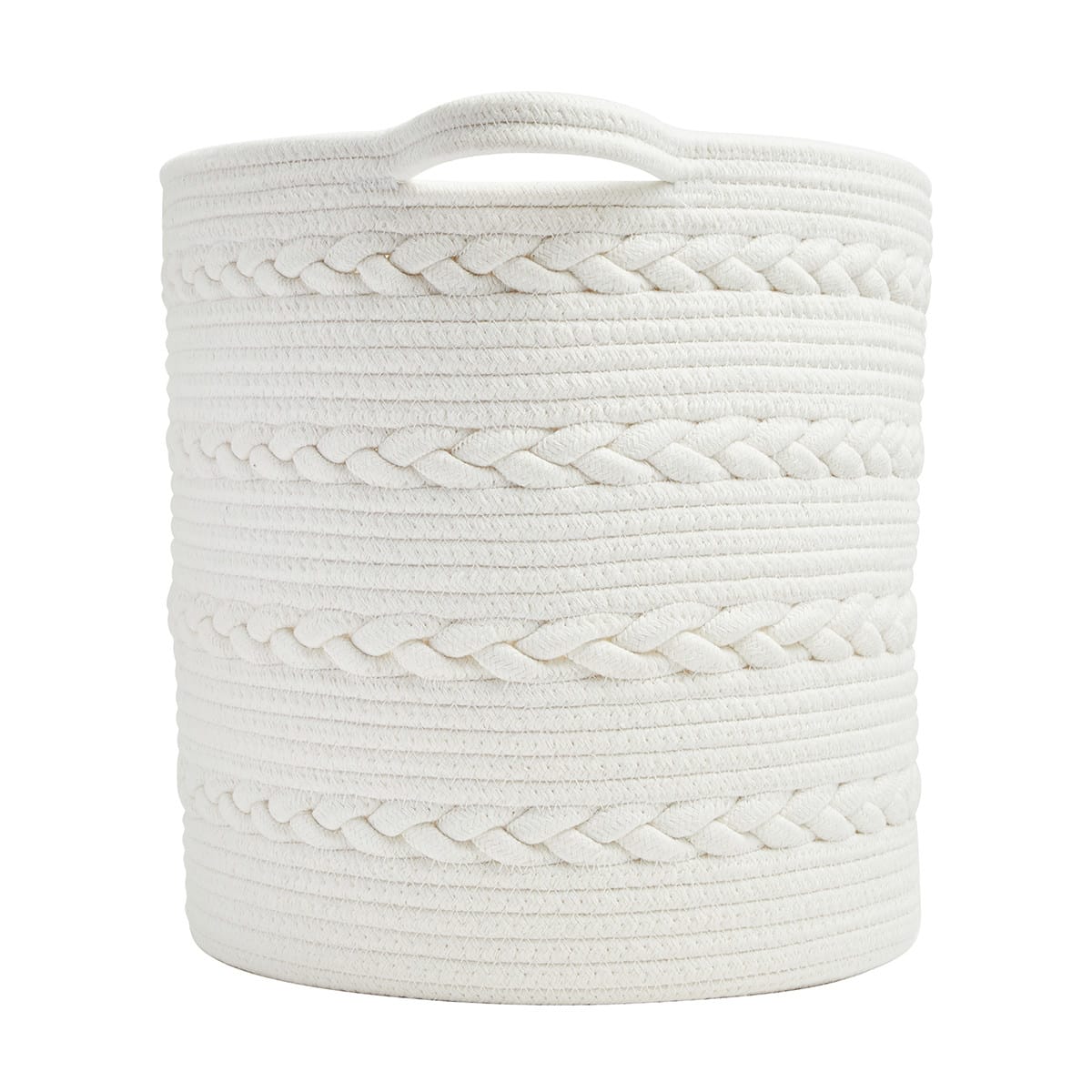 Round Braid Rope Basket White Kmart