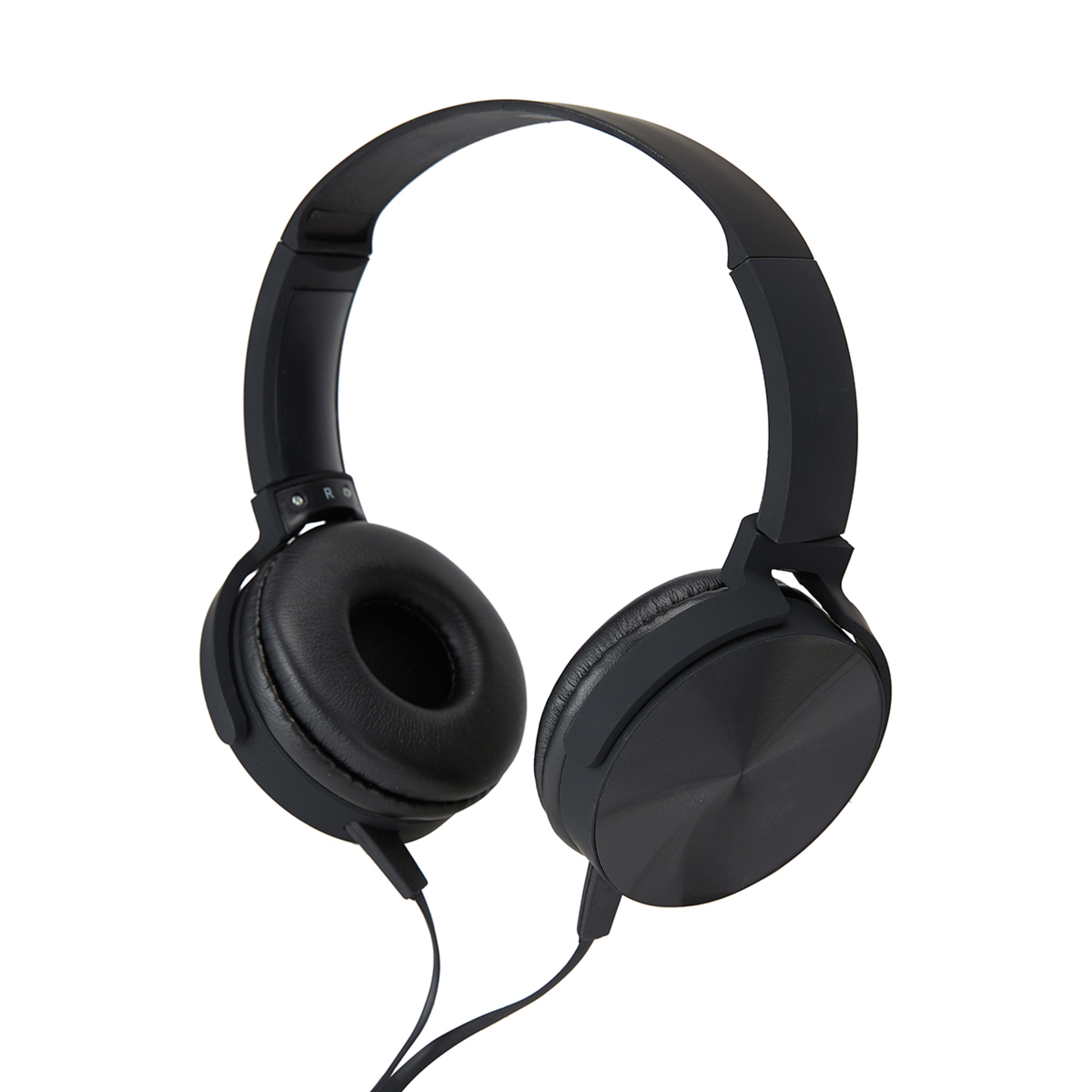 OnEar Wired Headphones Black Kmart