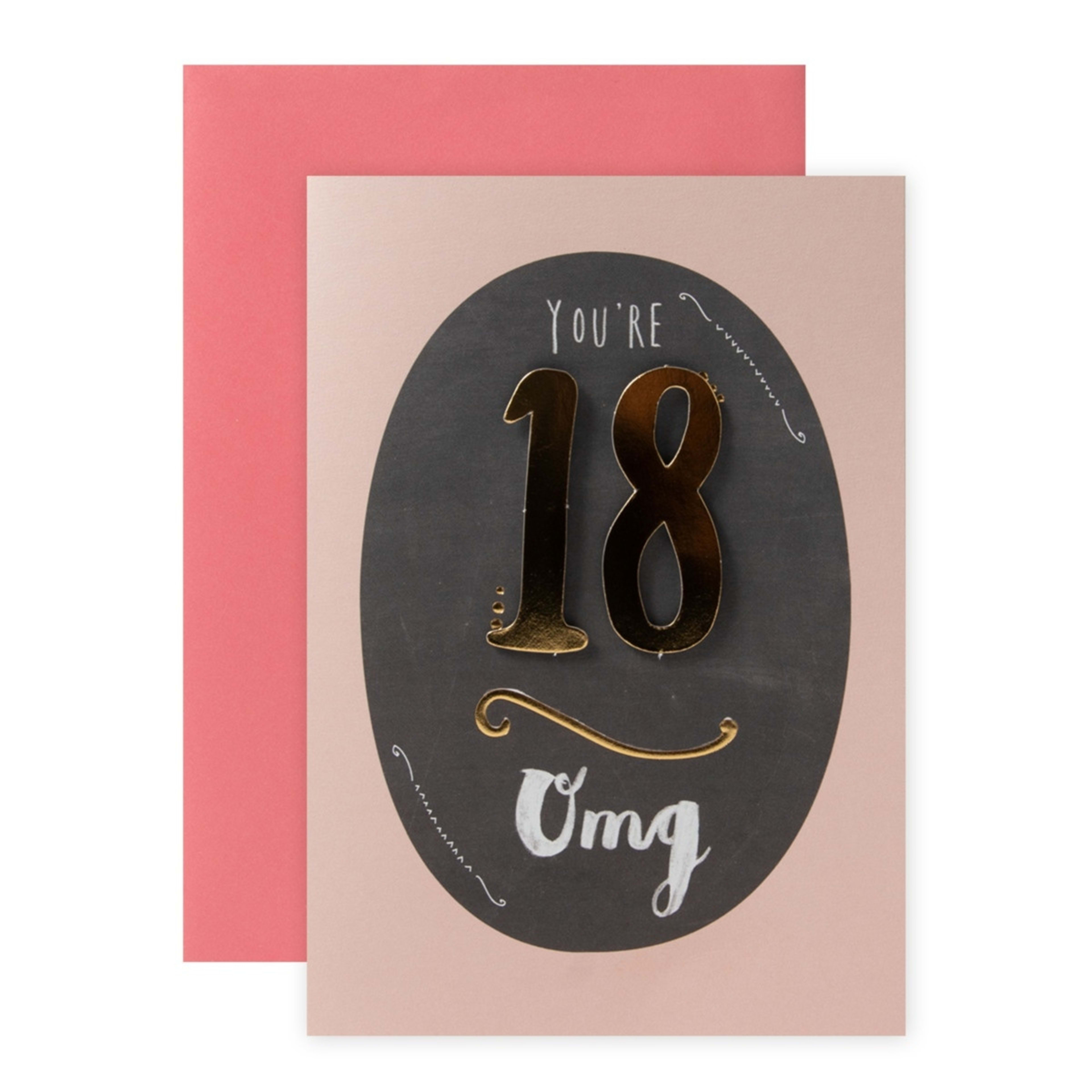 1 Connections from Hallmark 18th Birthday Card - OMG You're Eighteen!