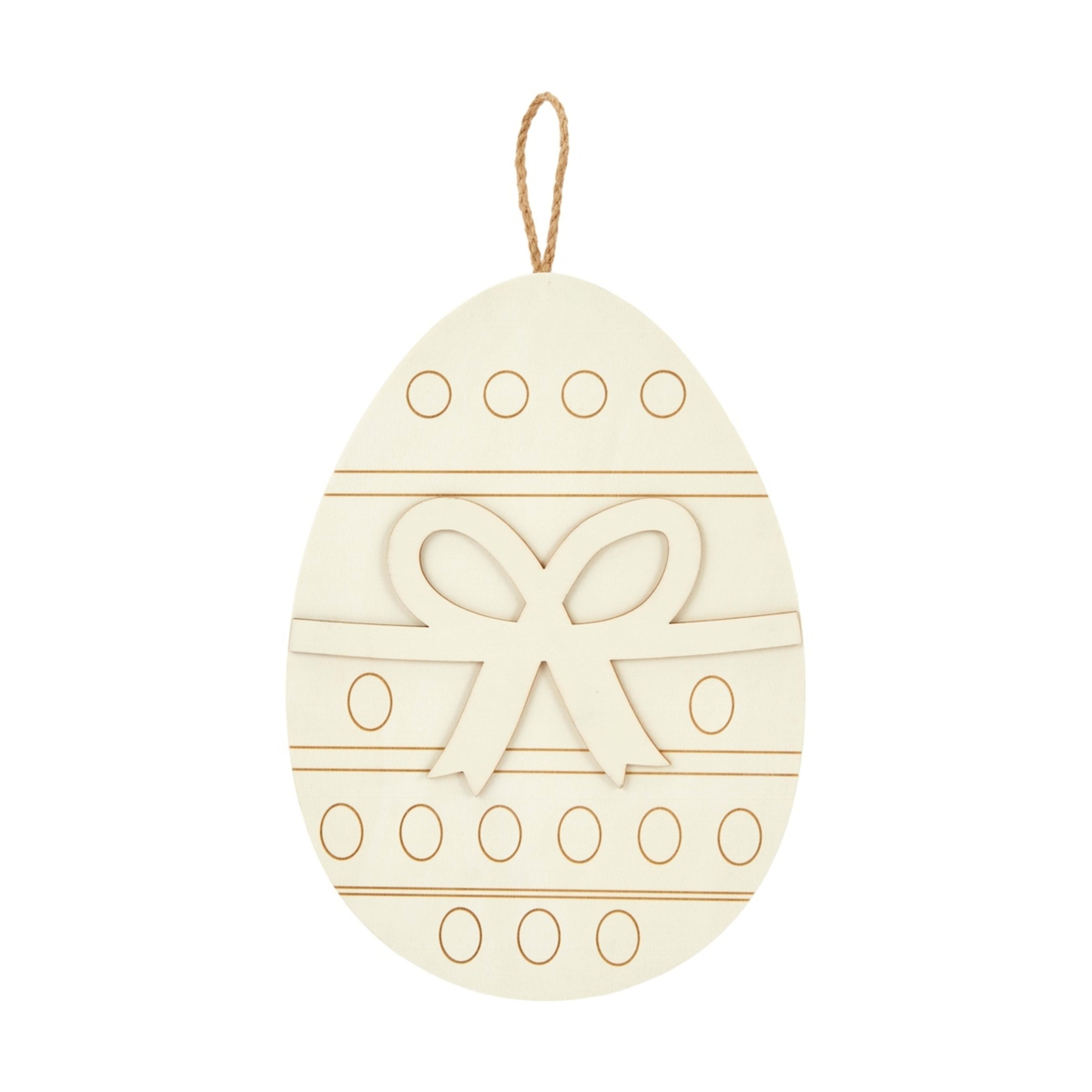 1 Hanging Wood - Egg Plaque, 1 of 2