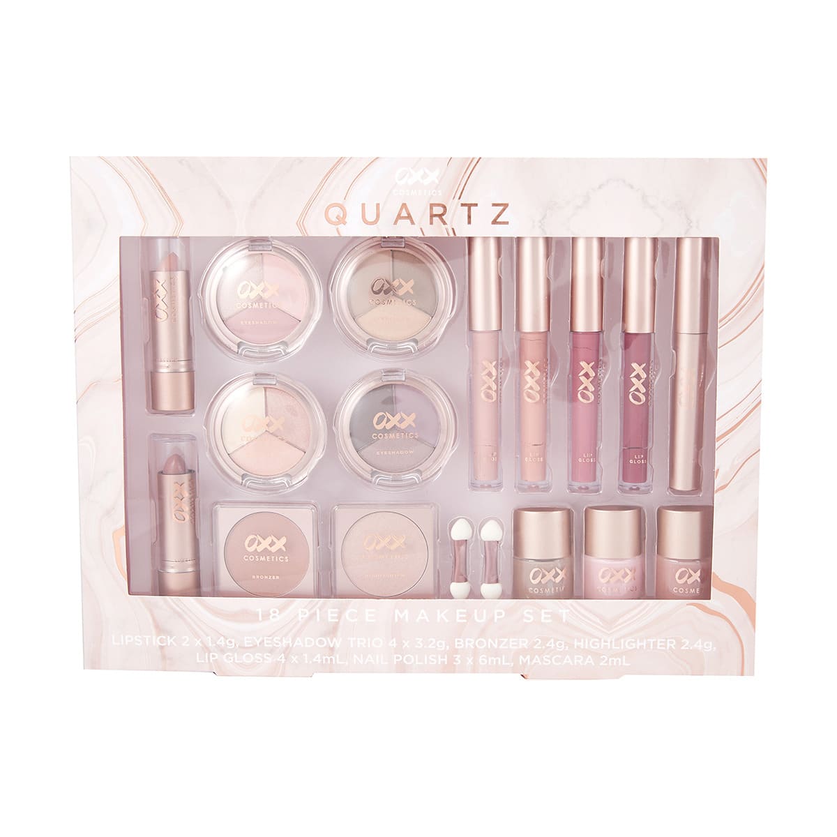 OXX Cosmetics 18 Piece Makeup Set Quartz Kmart