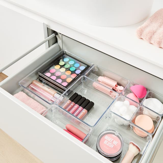 BULLA Makeup Organiser, 360 Rotating Makeup Organiser, Rotating Compartment  2 In 1 Cosmetic Storage, Makeup Organizer Storage Is Perfect for Dresser,  Bathroom, Bedroom (Milky White) : : Beauty
