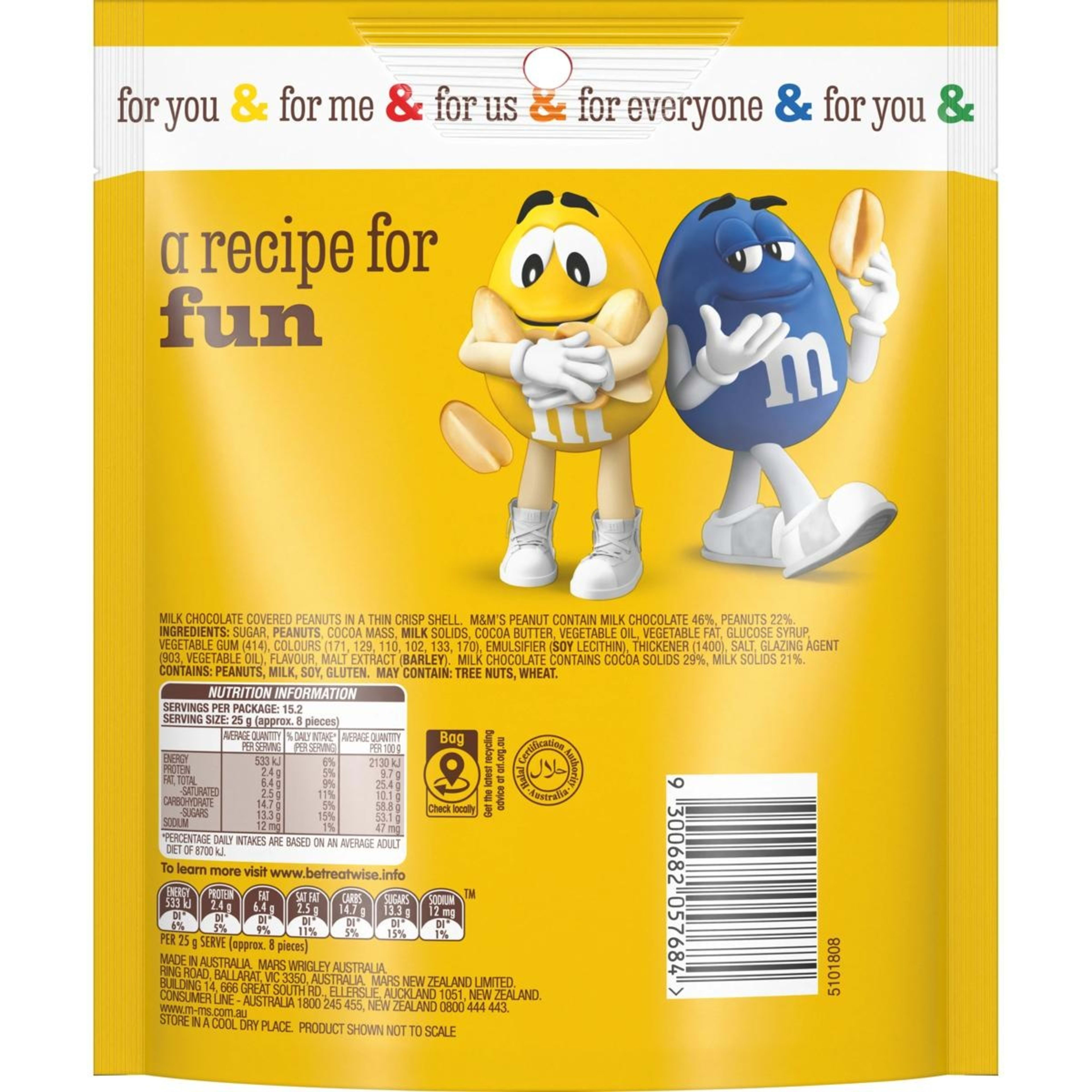 2 M&M's Peanut Milk Chocolate Snack & Share Bag 380g, 2 of 10