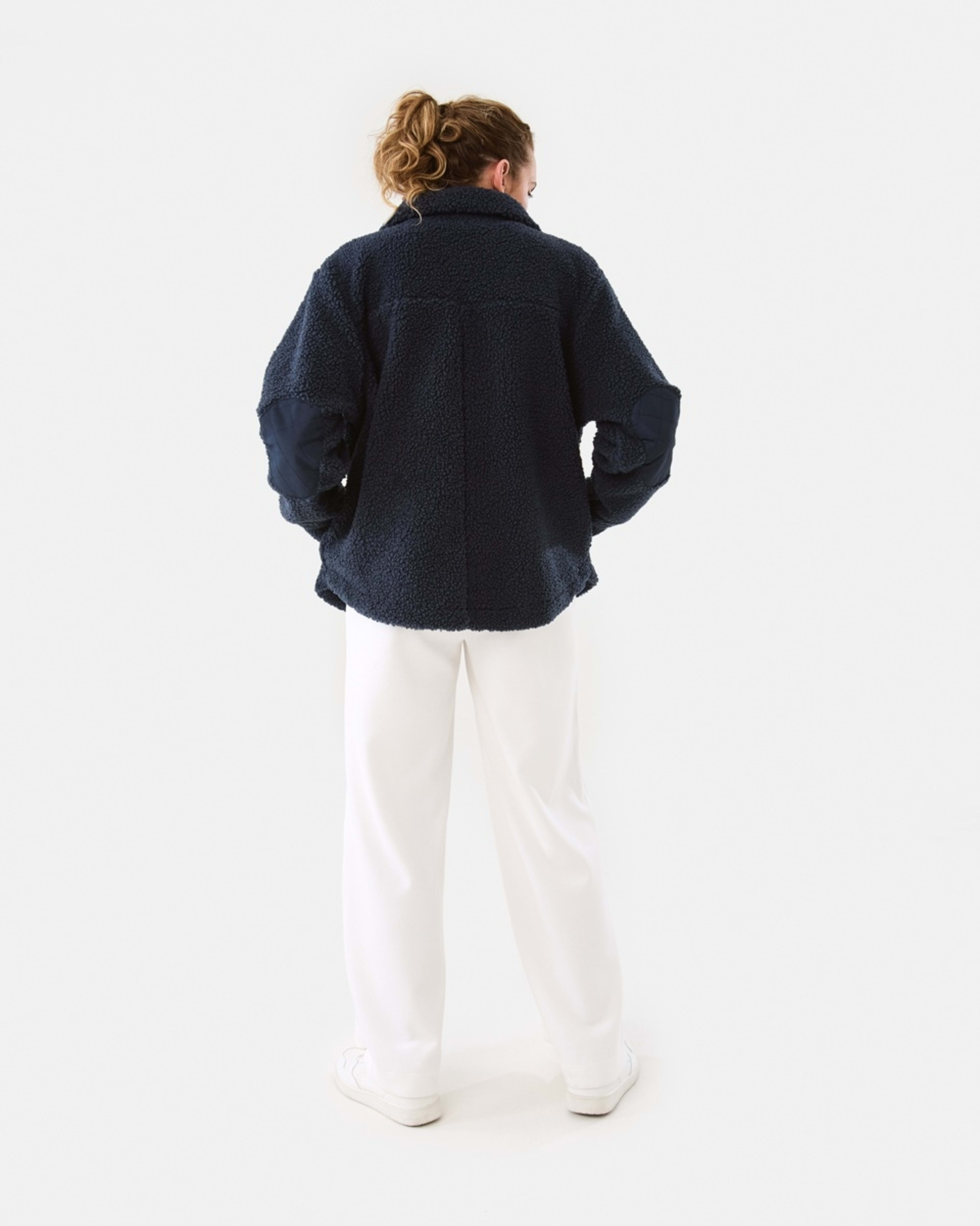6 Active Womens Sherpa Jacket Shade Navy, 6 of 10