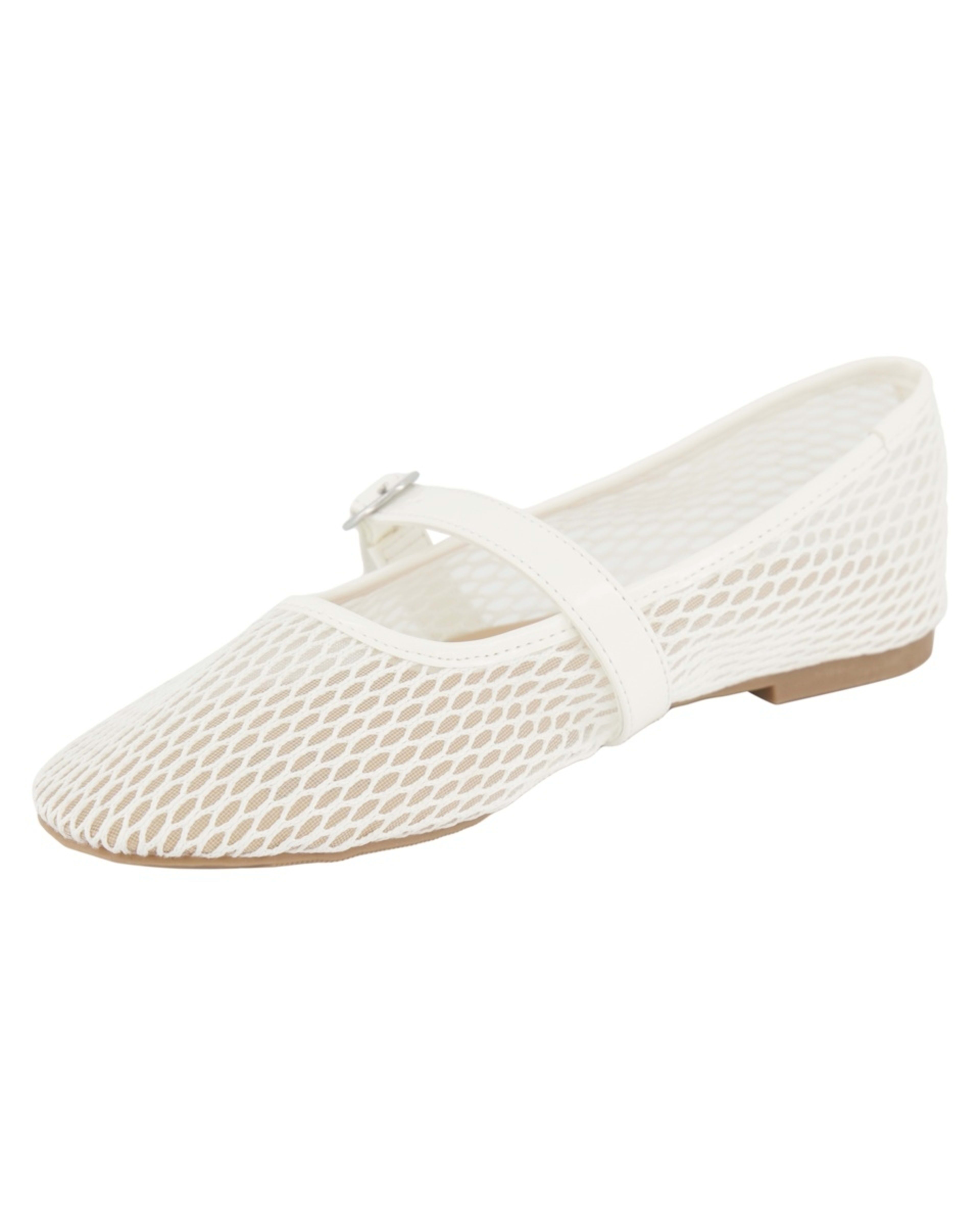 3 Trend Ballet Flats Mesh White, 3 of 6