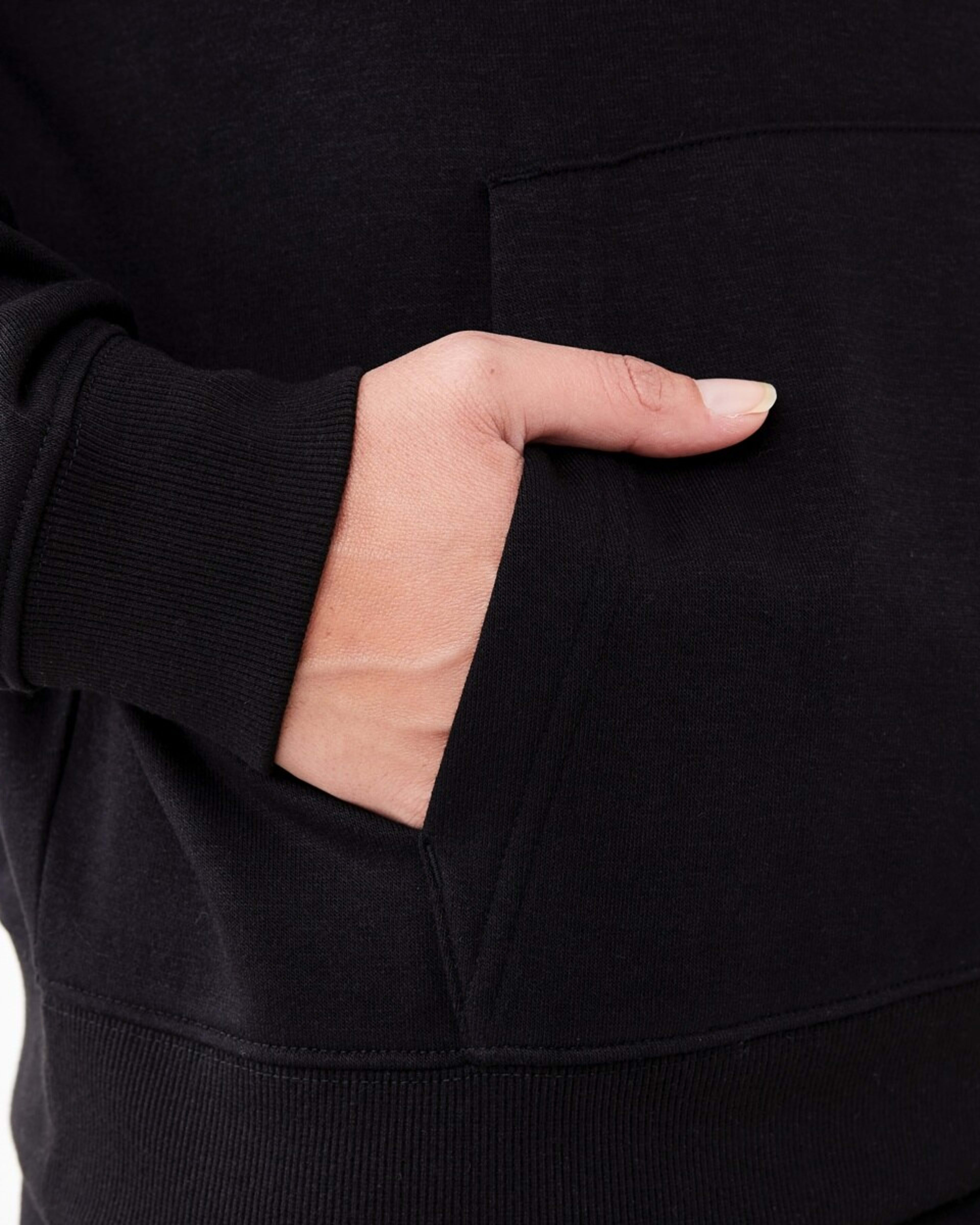 6 Active Womens Core Pop Over Hoodie BLACK, 6 of 6