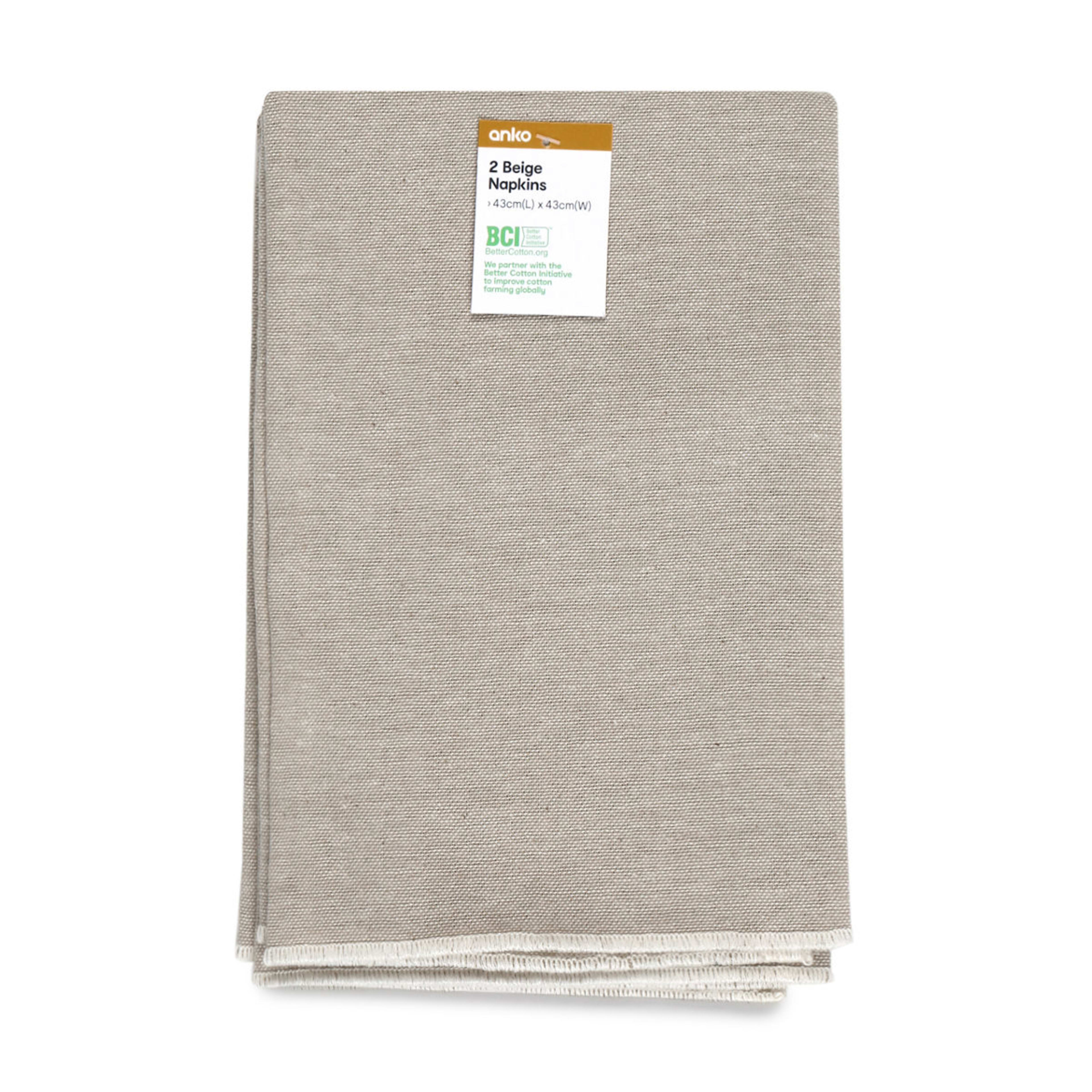 2 Pack Beige Napkins Kmart