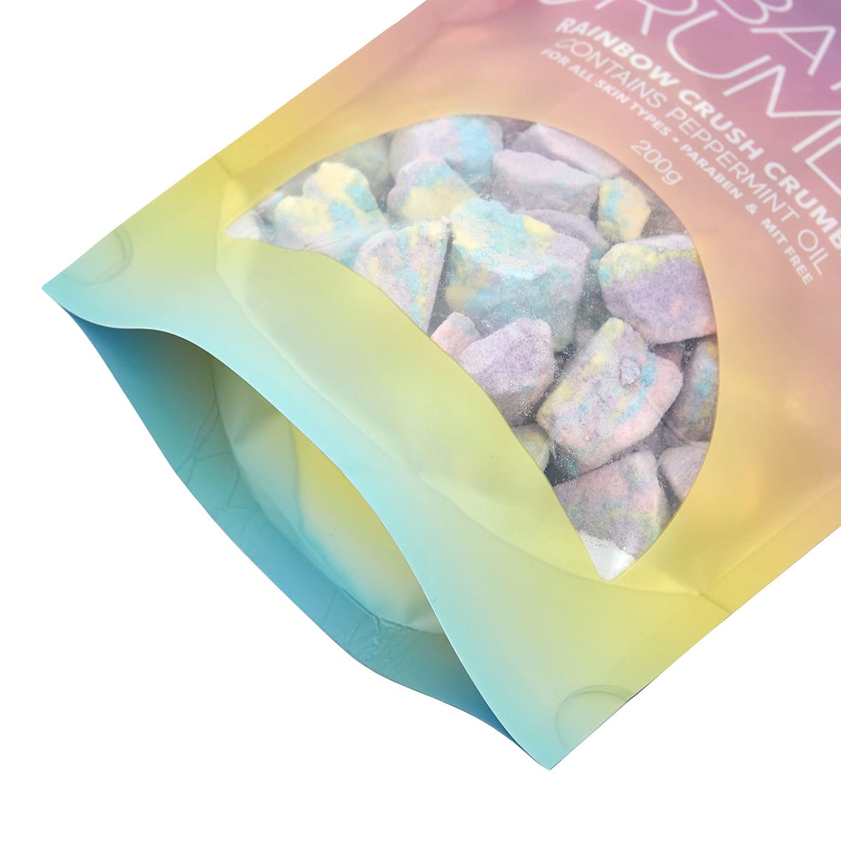 Rainbow Crush Bath Crumble 200g Peppermint Oil Kmart