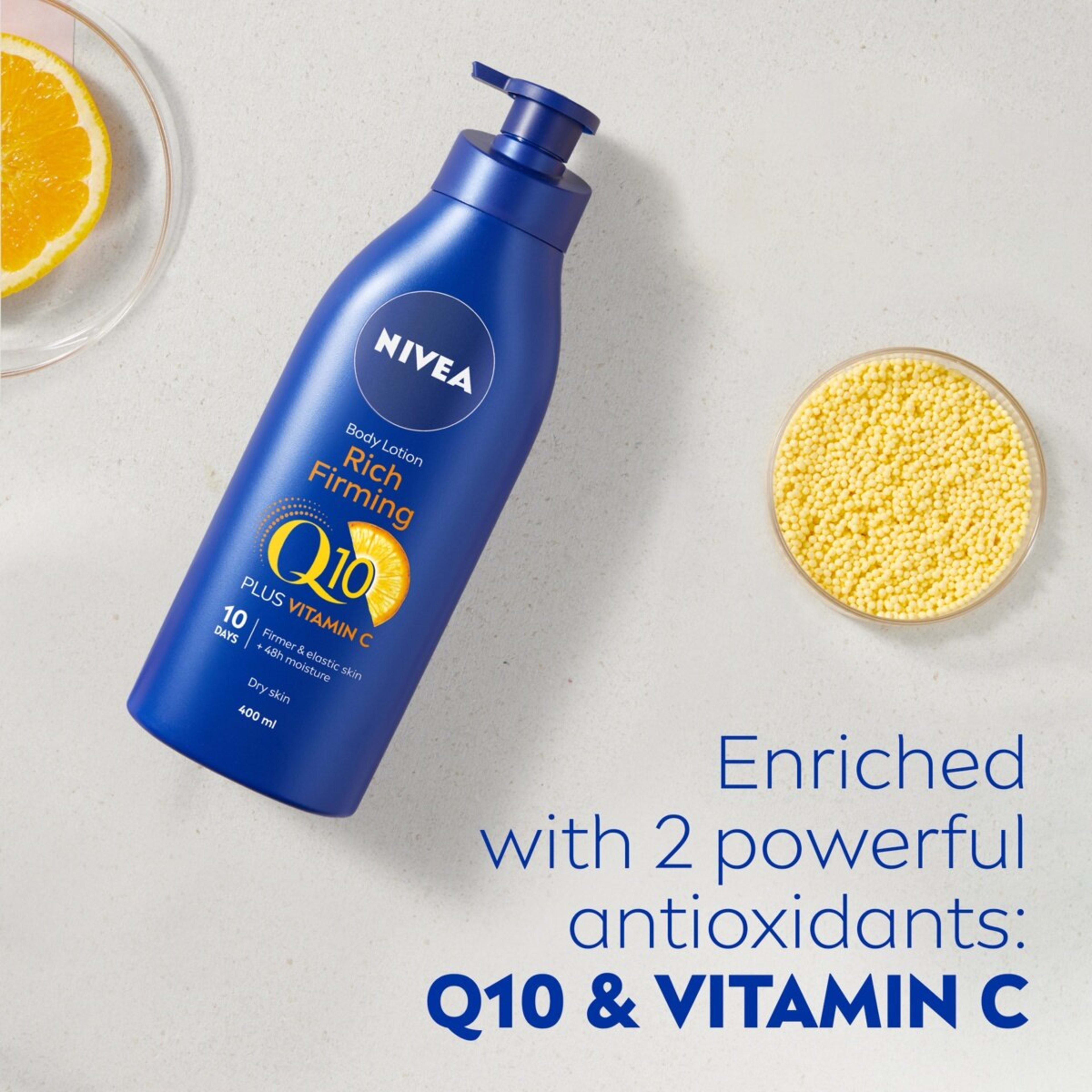 6 Nivea Rich Firming Body Lotion 400ml - Q10 and Vitamin C, 6 of 8