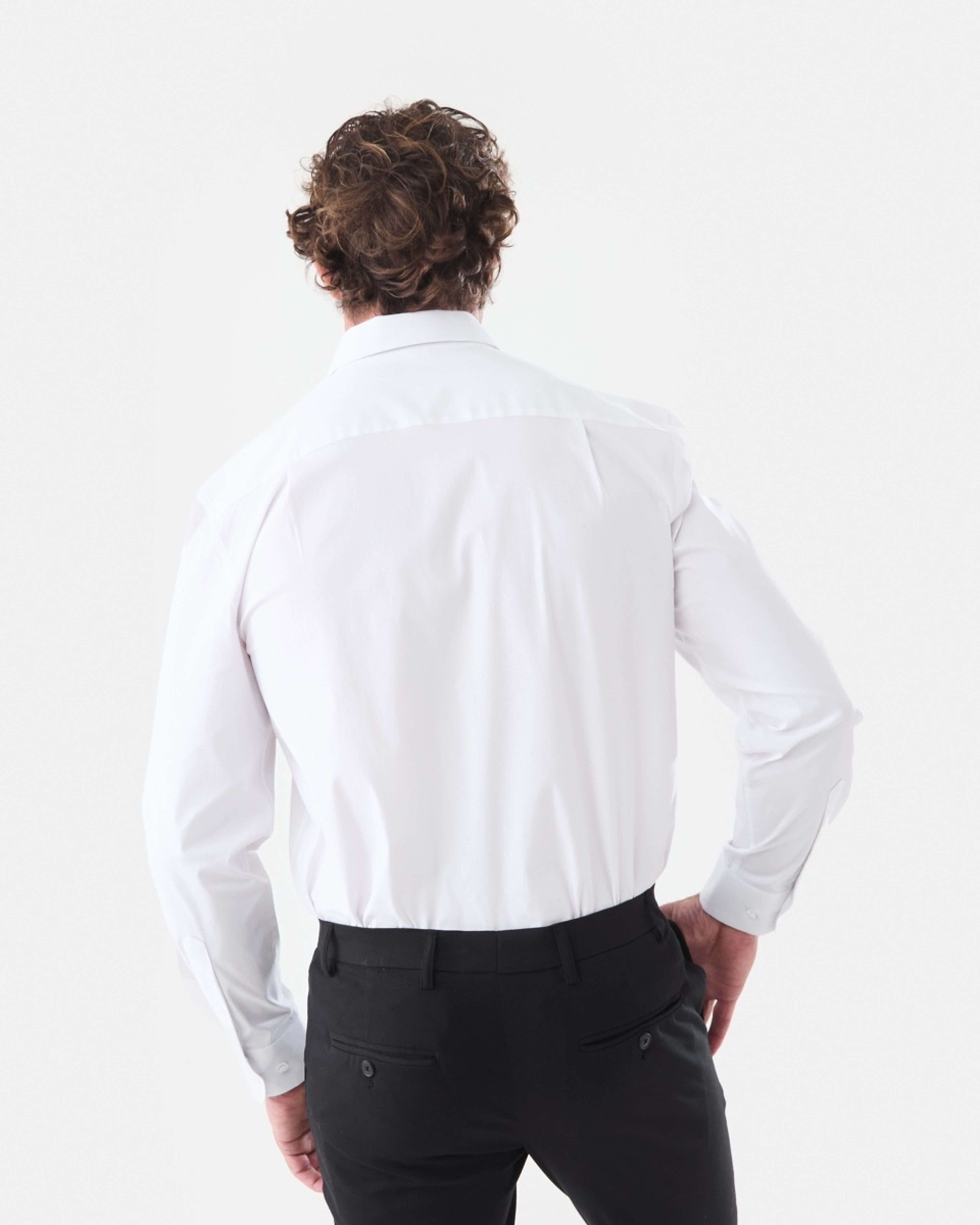 3 Workwear Long Sleeve Business Shirt White, 3 of 6