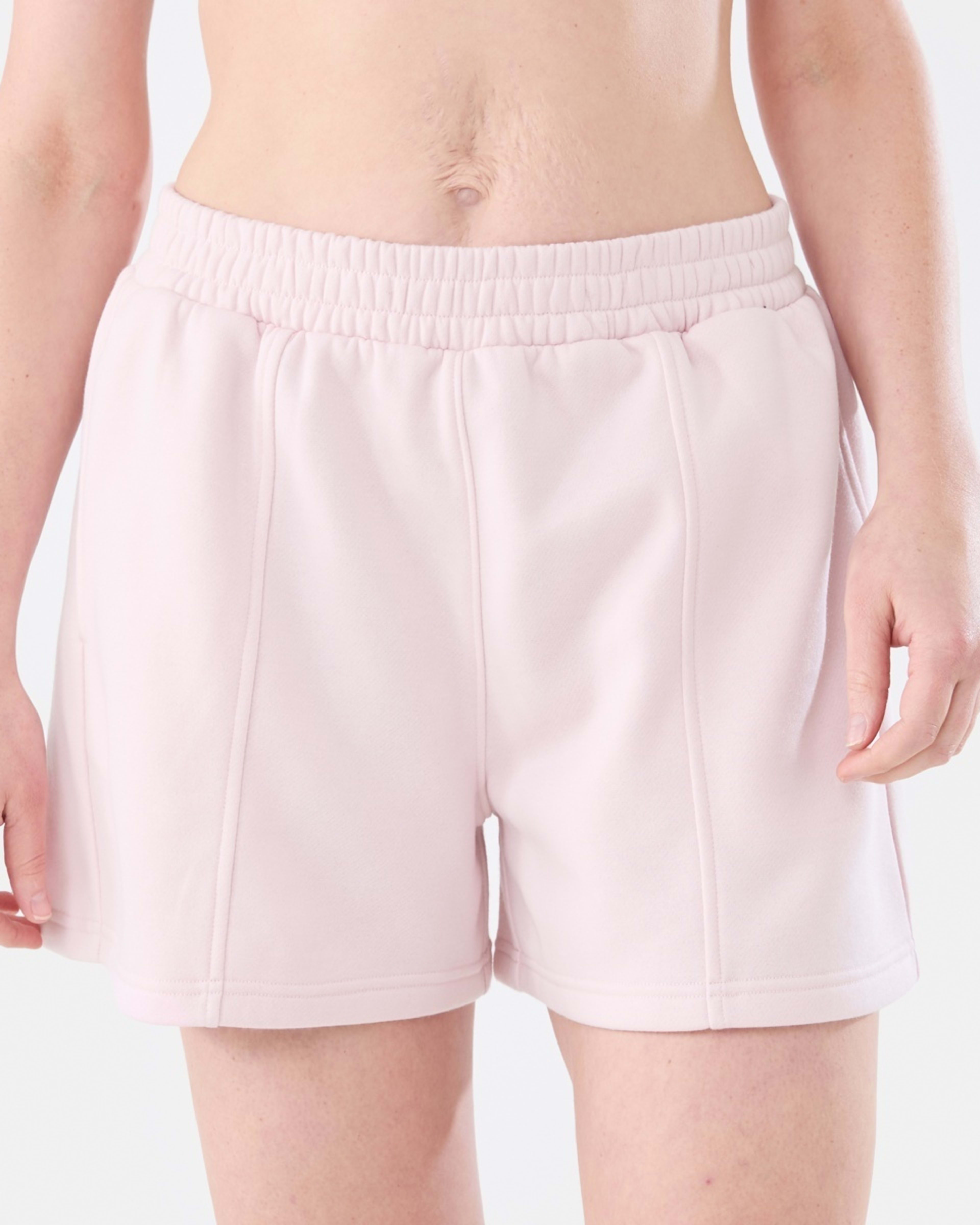 1 Active Womens Front Seam Fleece Shorts AURA PINK